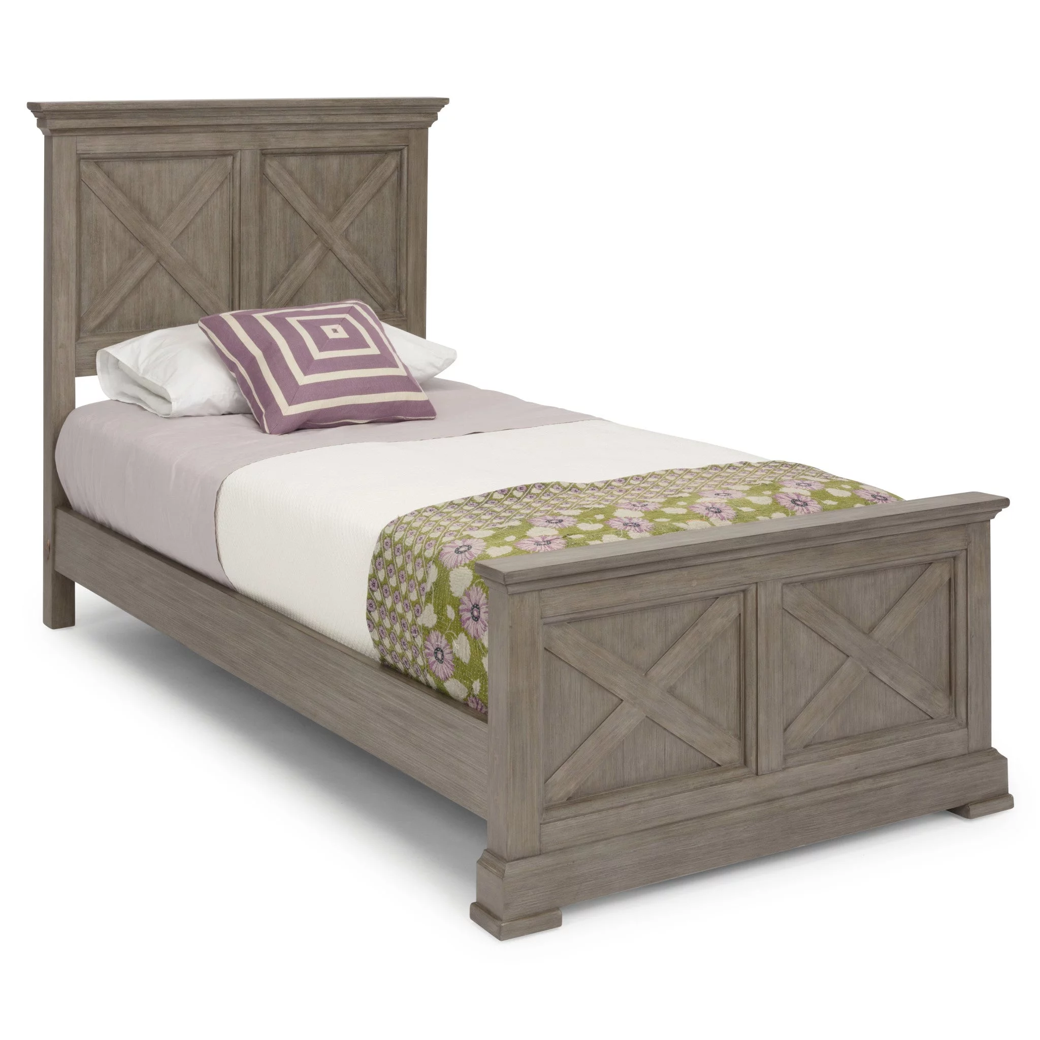 Homestyles Mountain Lodge Gray Twin Bed