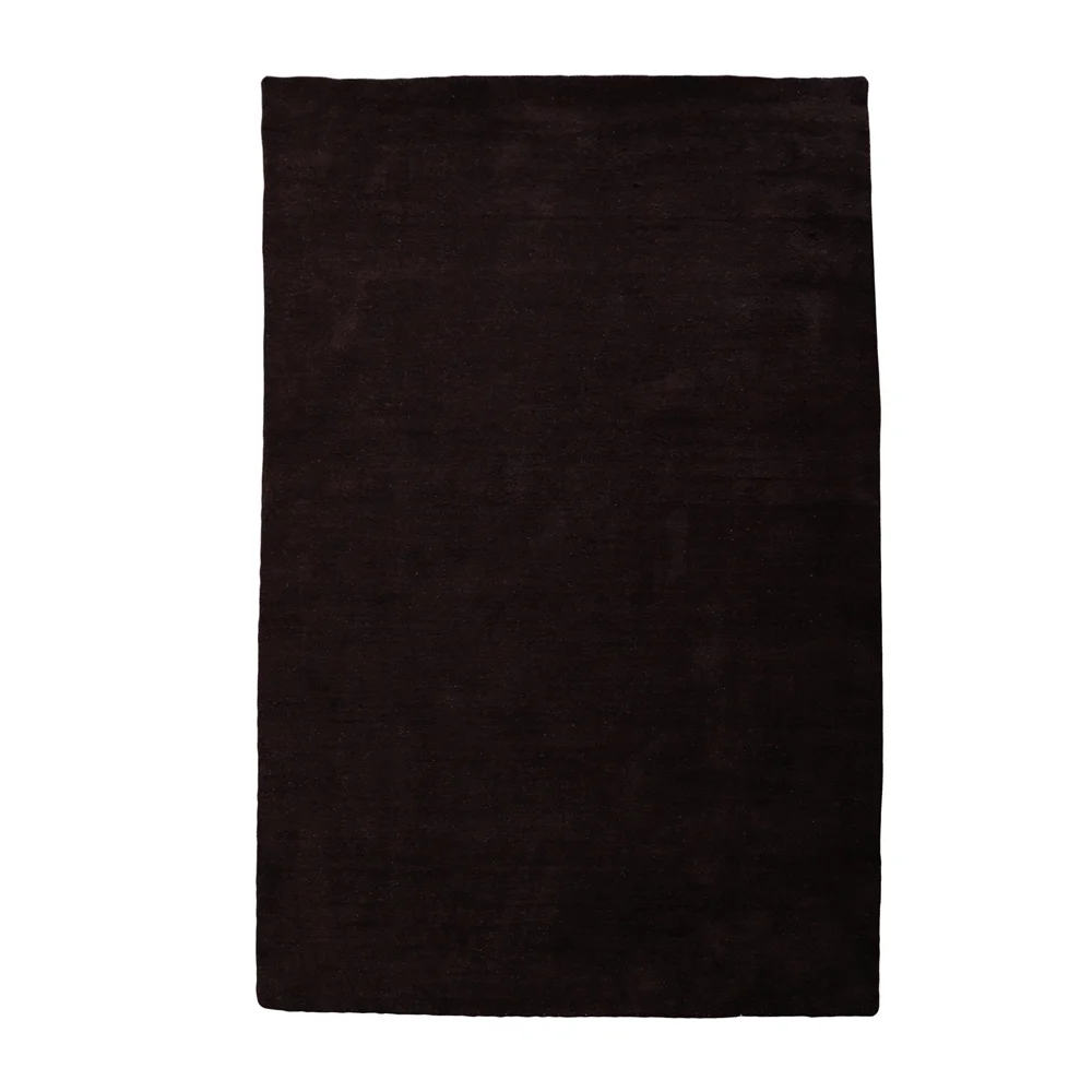 Rugsotic Carpets Hand Knotted Loom, Solid Wool Area Rug, Brown, 6'x9'