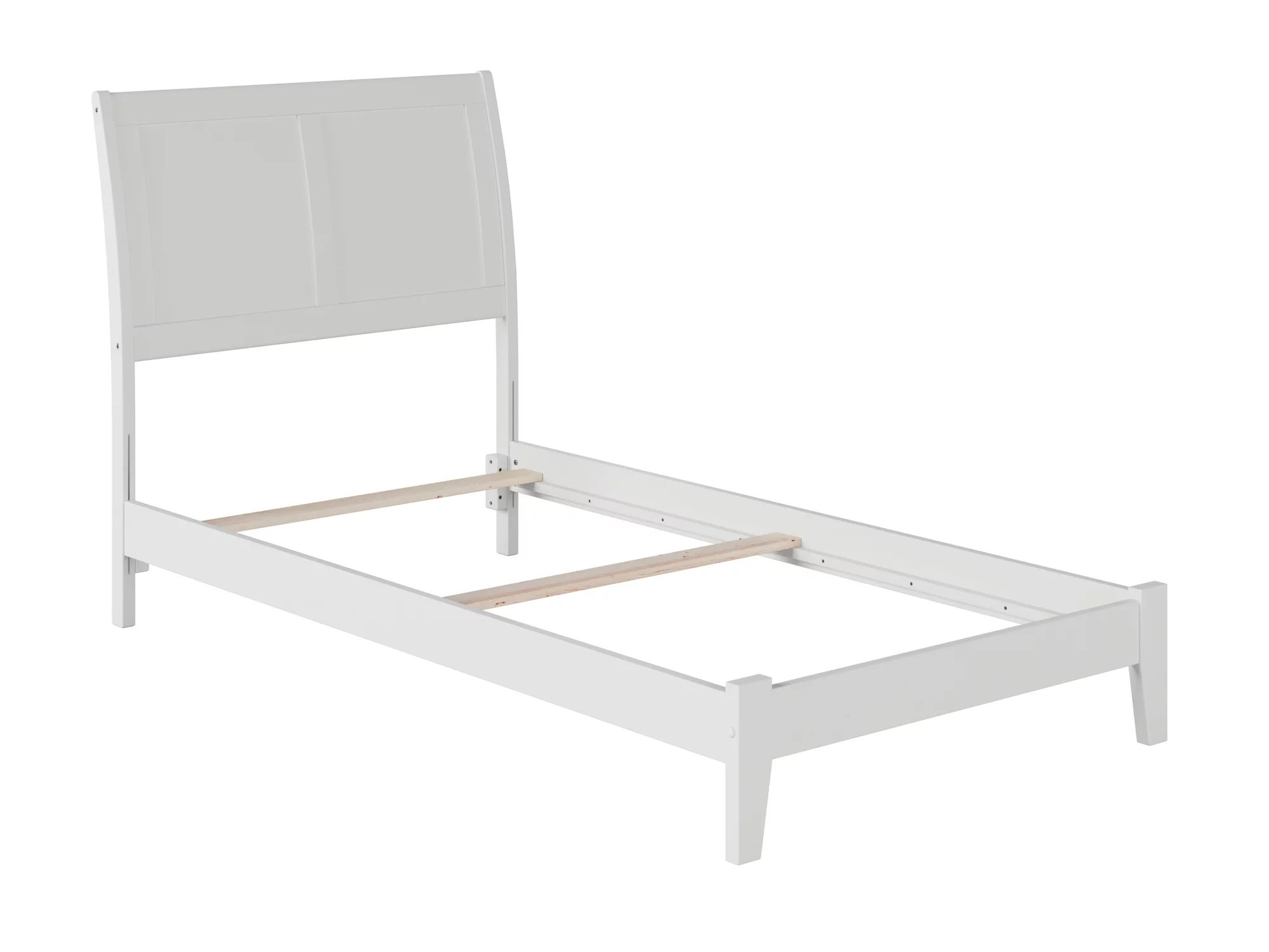 Portland Twin Traditional Bed in White