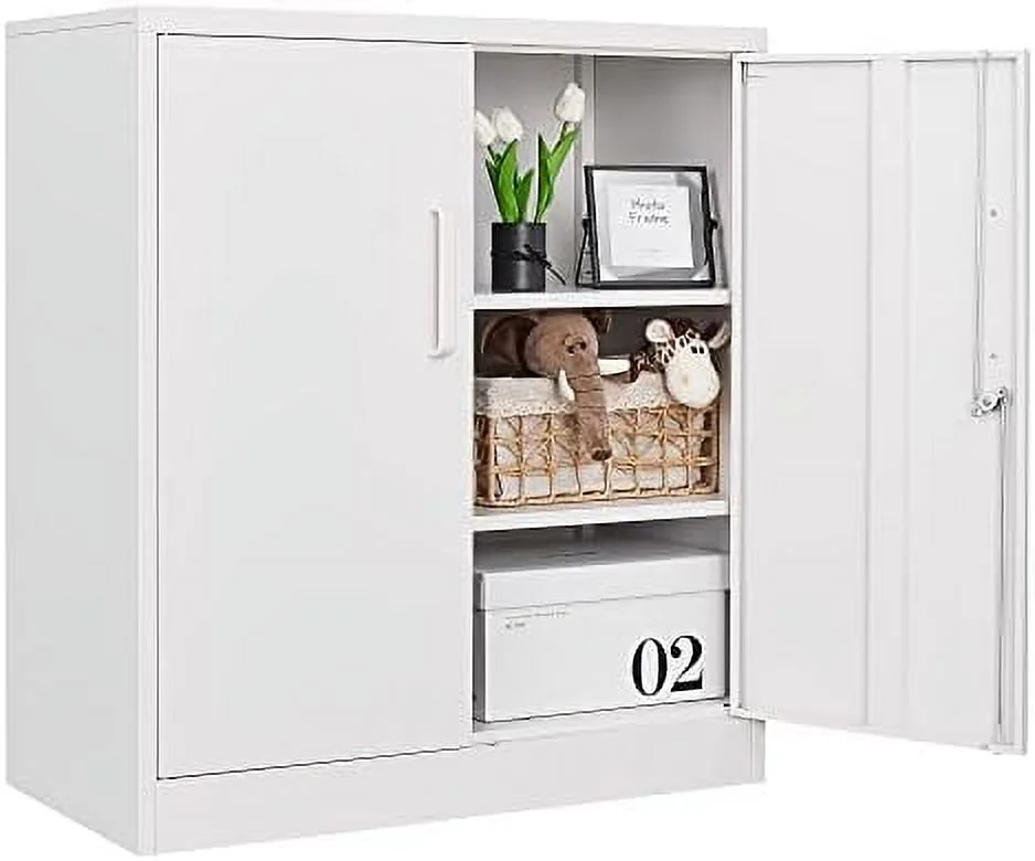 HOOMHIBIU Metal Cabinets 72'' Employee Lockers Steel Wardrobe with Lock Door for Office Home School Gym Fire Department Hotel(Wood Grain Color)