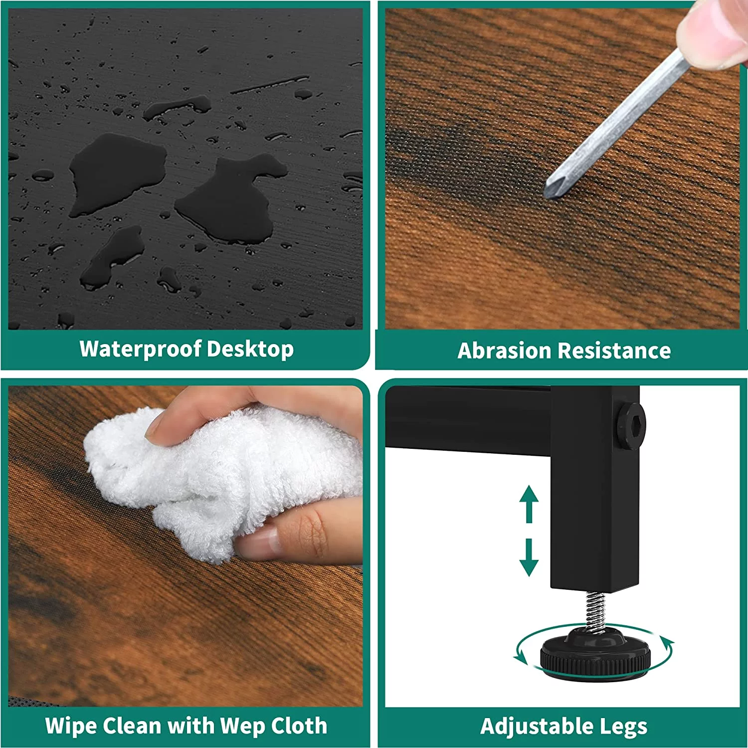 Dextrus 7-Drawer Fabric Dresser, Furniture Storage Tower Cabinet, Organizer for Bedroom, Living Room, Hallway, Closet & Nursery, Sturdy Steel Frame, Wooden Top, Easy-to-Pull Fabric Bins, Rustic Brown