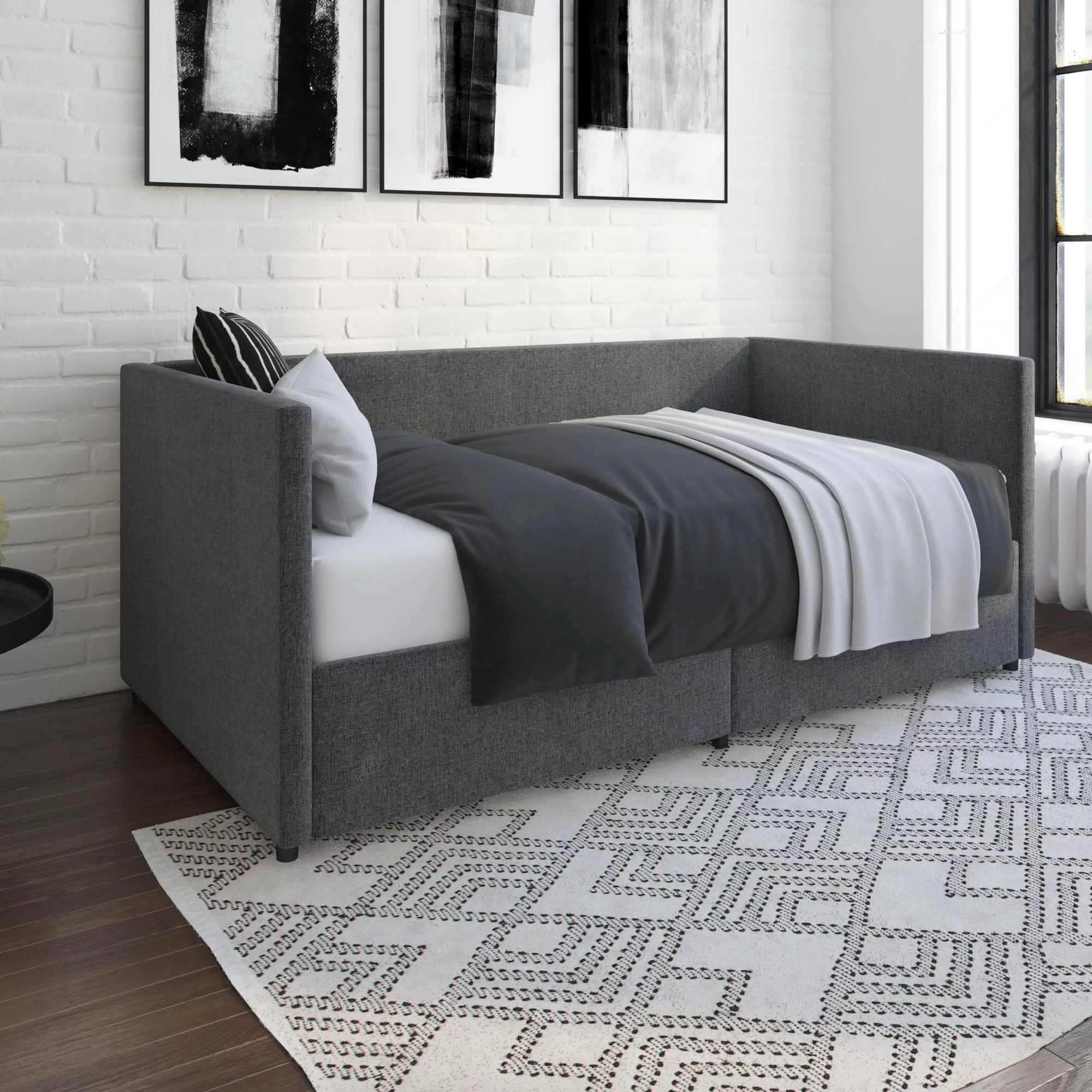DHP Daybed with Storage, Gray Linen