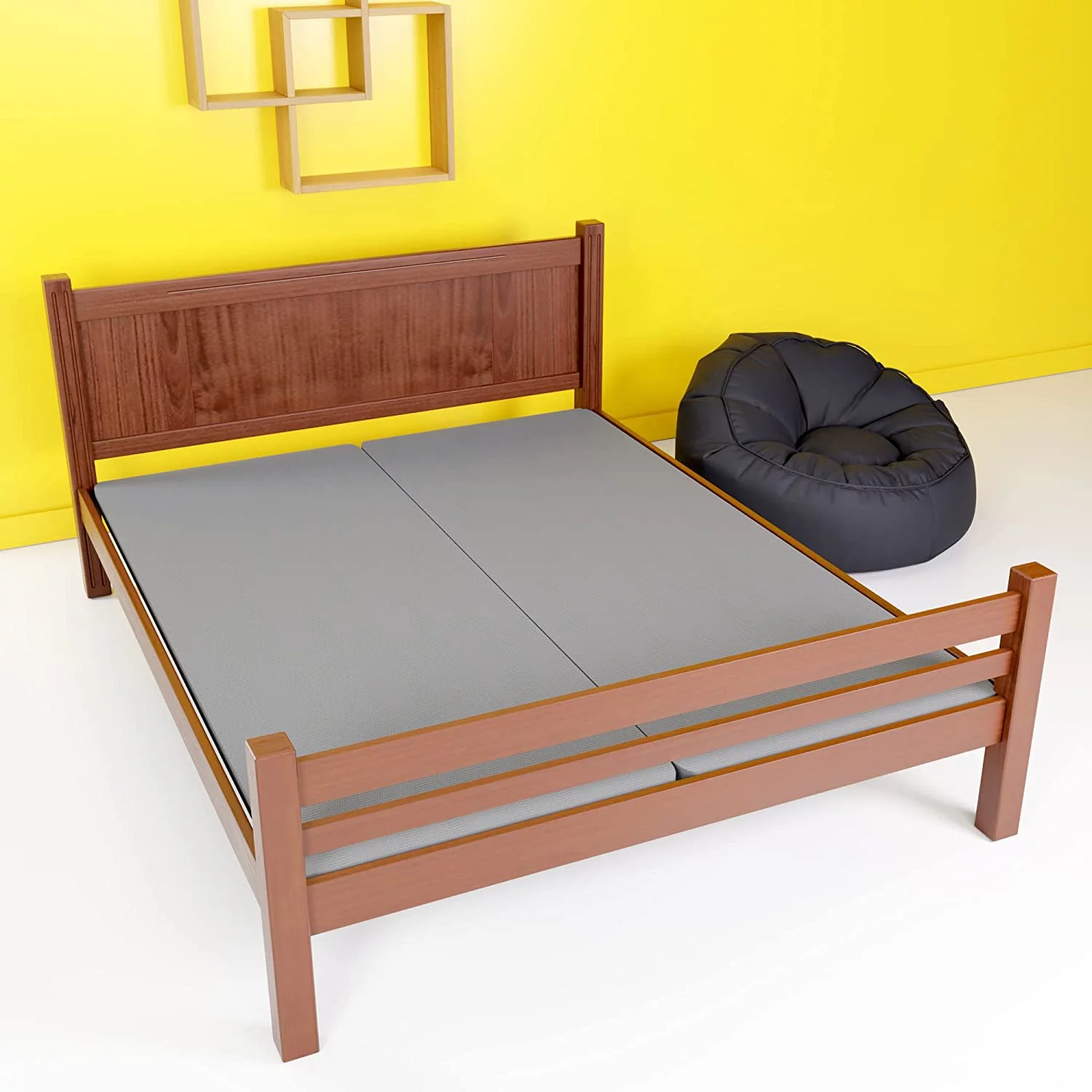YGDU 1.5-Inch Split Fully Assembled Bunkie Board for Mattress/Bed Support, Full, Grey