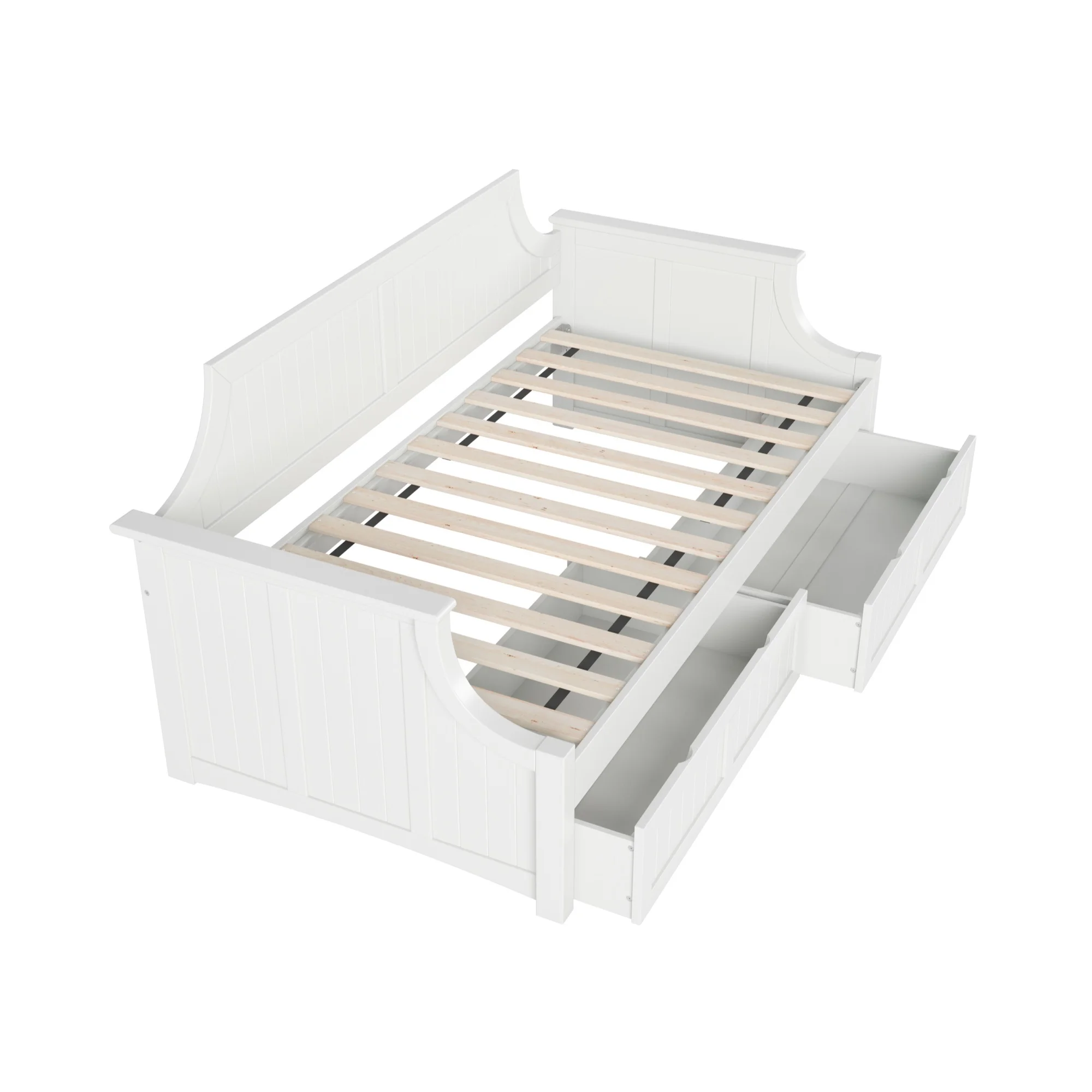 AFI Cambridge Twin Wood Daybed with Set of 2 Drawers in White