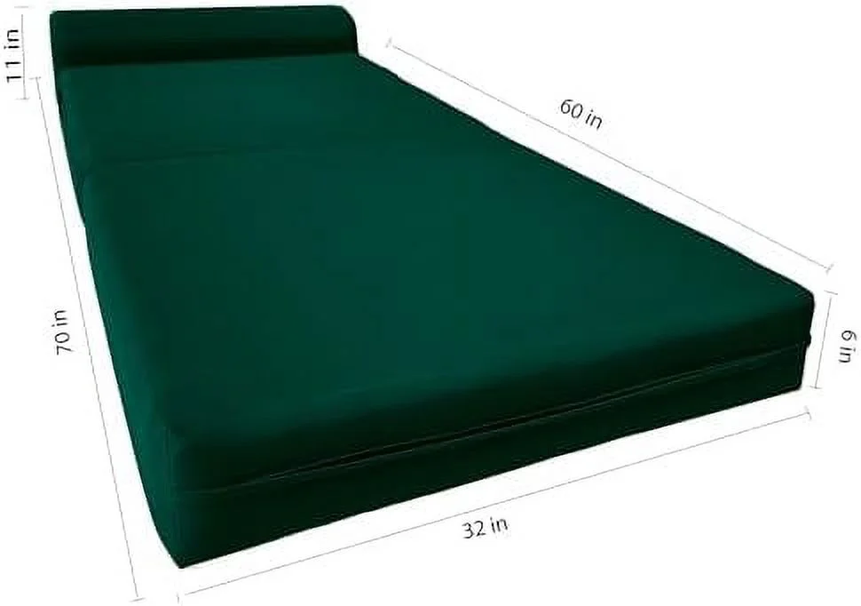 xrboomlife D&D Futon  Sleeper Chair Folding Bed  Studio Sofa Guest Folded Mattress  High Density Foam (70 x 24 x 6  Pink)