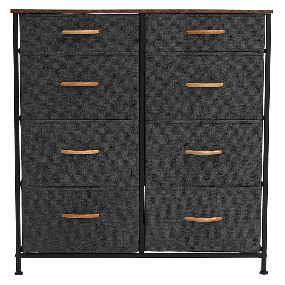 BMTBUY Vertical Furniture Storage Tower - Sturdy Steel Frame, Easy Pull Fabric Bins - Organizer Unit for Bedroom, Hallway, Entryway, Closets - 8 Drawers