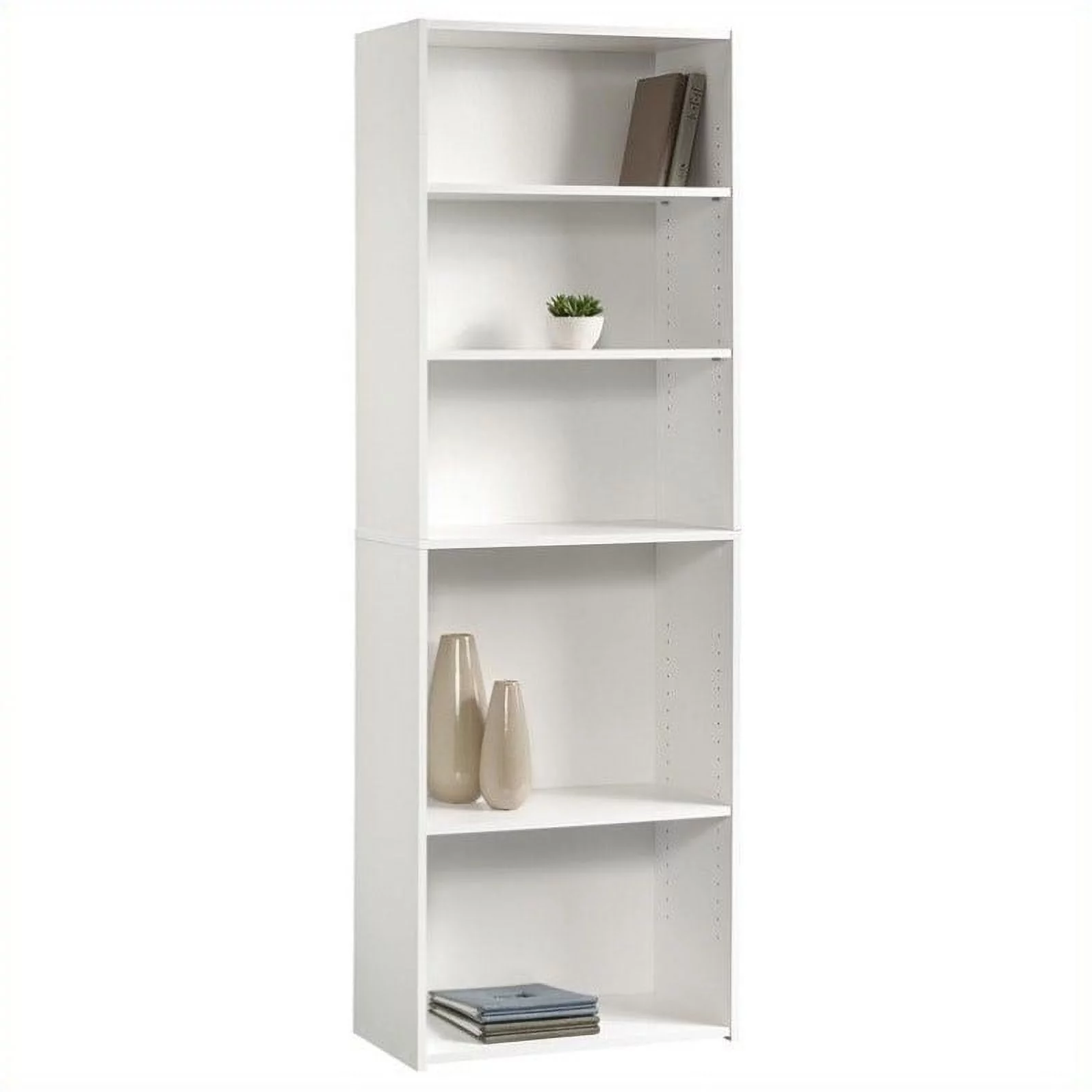Home Square 4 Piece Furniture Set with Desk Bookcase Dresser and Bed in White