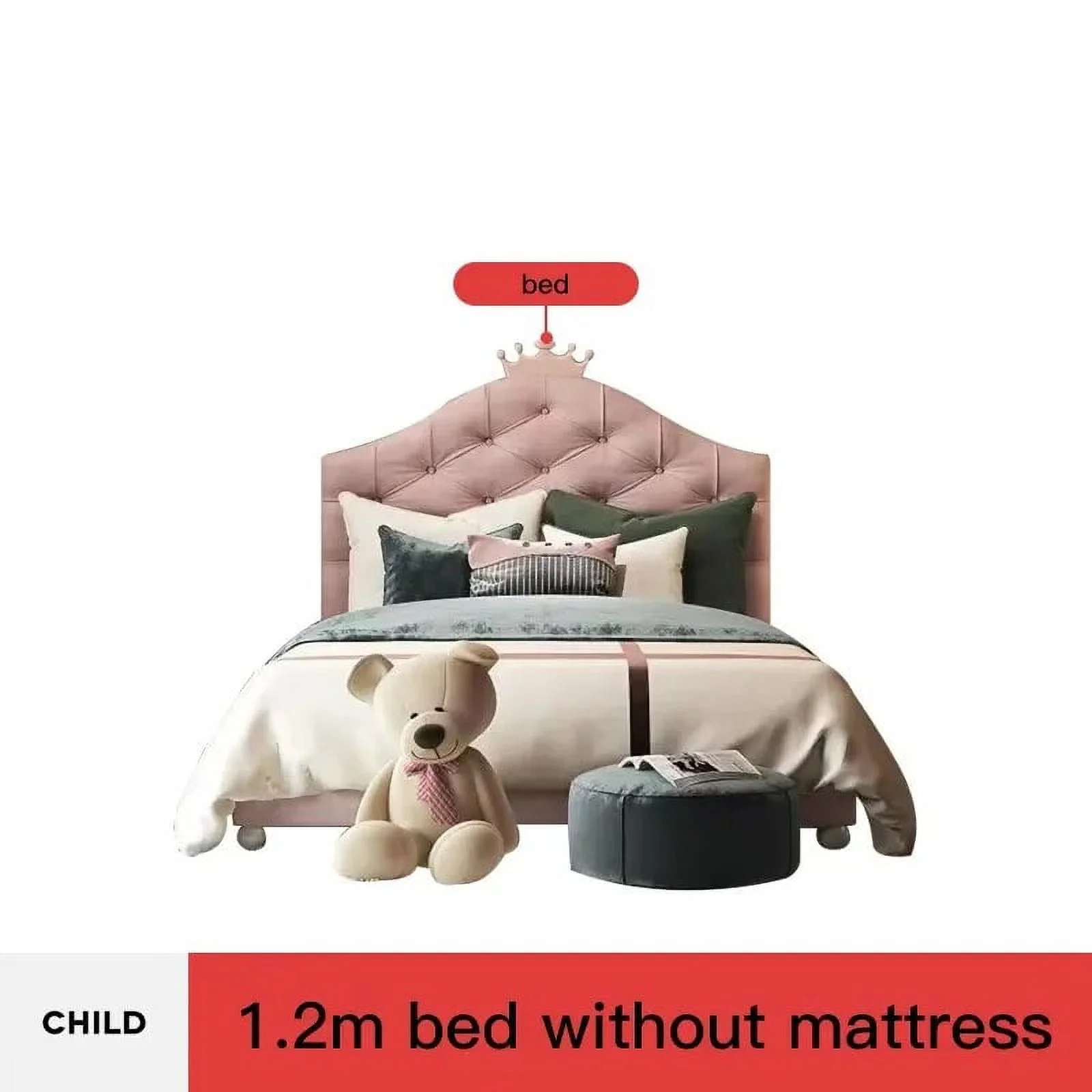 Modern Princess Children Bed Girl Small Apartment Luxury Children Beds Minimalist Single Wood Cama Infantil Bedroom Furniture WZ