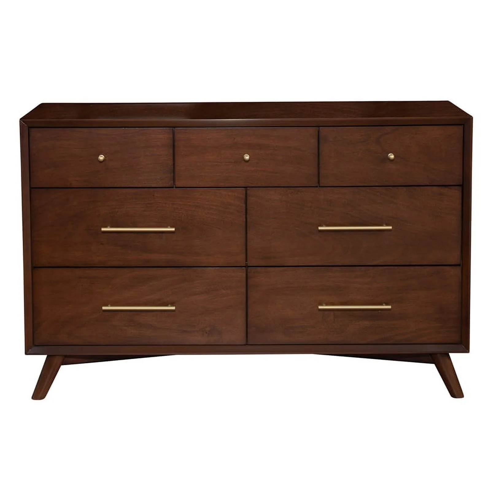 Home Square 2 Piece Set with Dresser and 3-Drawer Accent Chest in Walnut (Brown)
