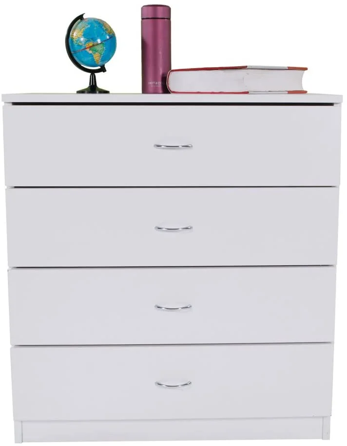 NLIBOOMLife Dresser White Wood Cabinet for Closet/Office Clothes Cosmetic Chest Organizer with Drawers Bedroom Night Stand