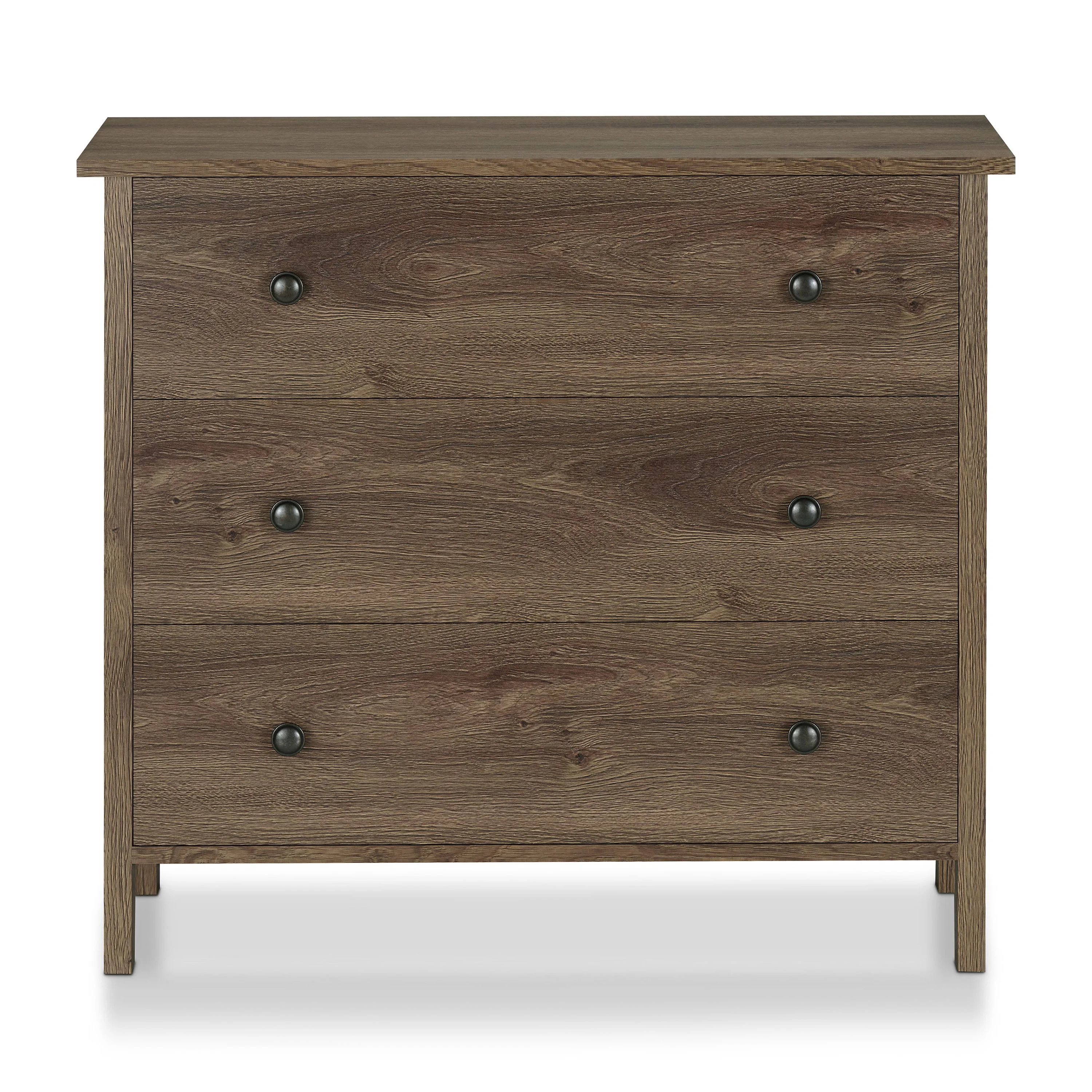 Furniture of America Transitional 3-Drawer Chest Dresser, Brown