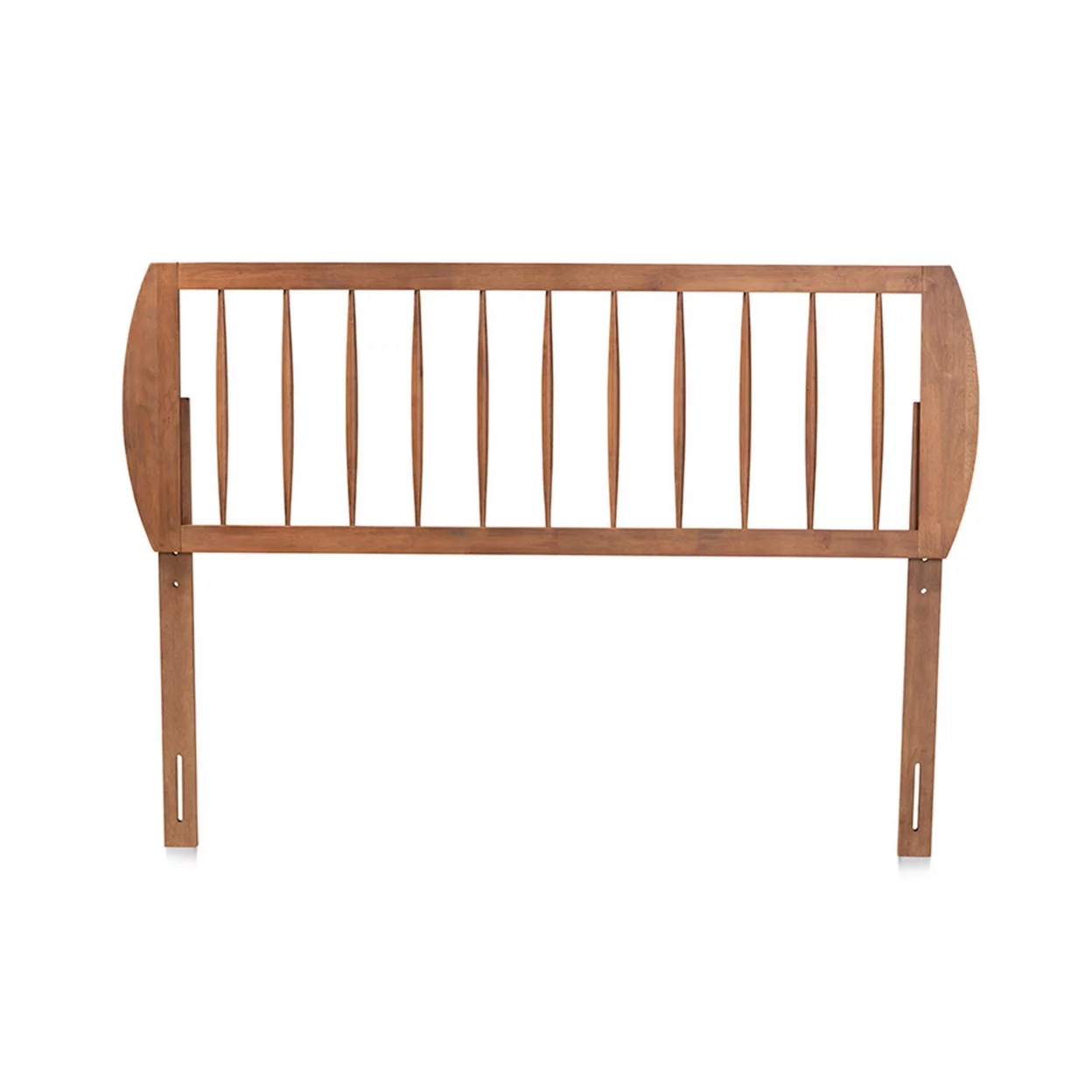 Norman Modern and Contemporary Transitional Ash Walnut Finished Wood Queen Size Headboard