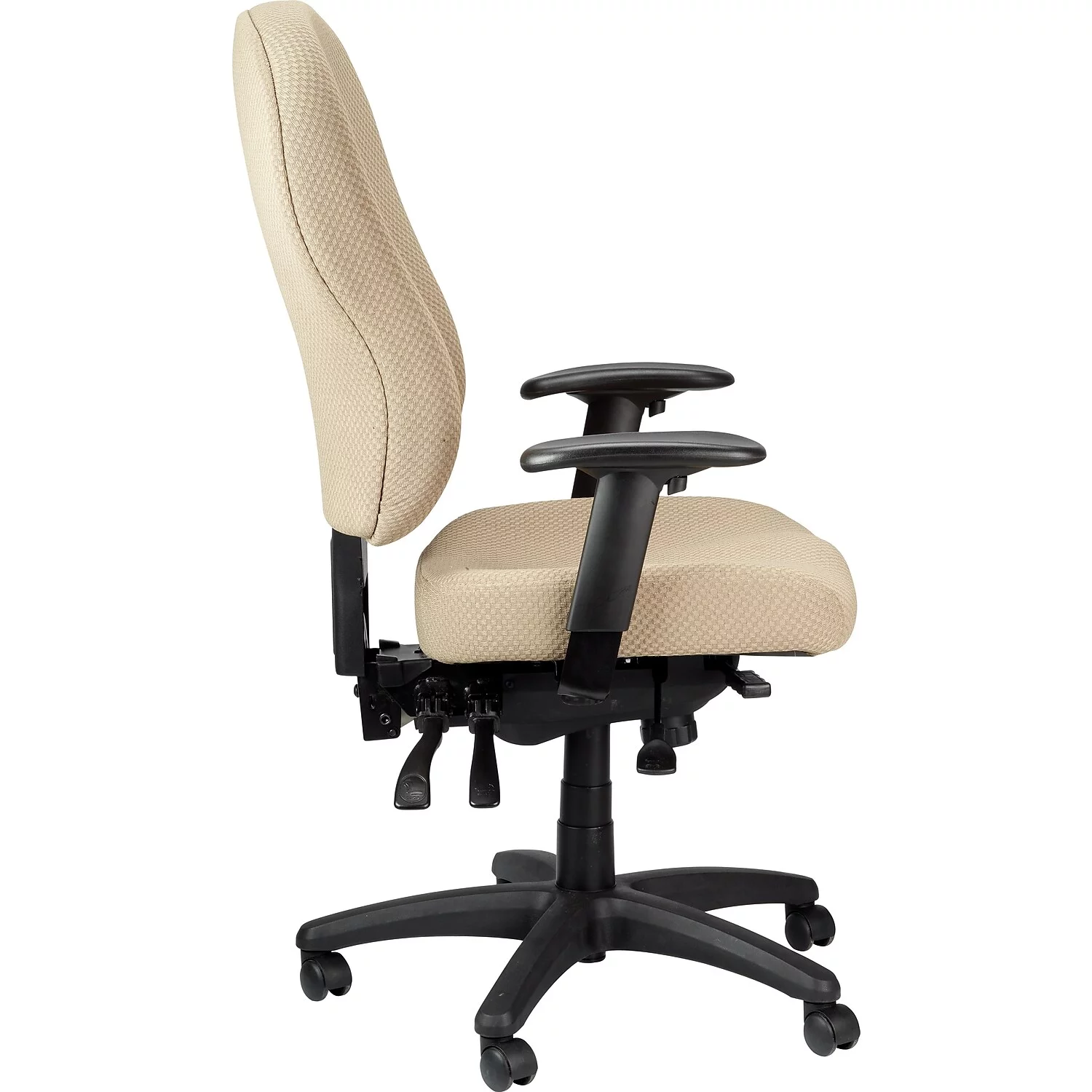 Tempur-Pedic Ergonomic Mid-Back Fabric Task Chair Adjustable Arms Beige TP4000-BEIGE