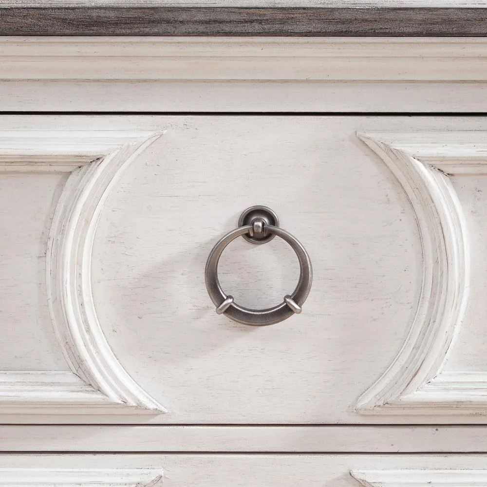 American Woodcrafters Brighten Antique White Wood 6-Drawer Dresser