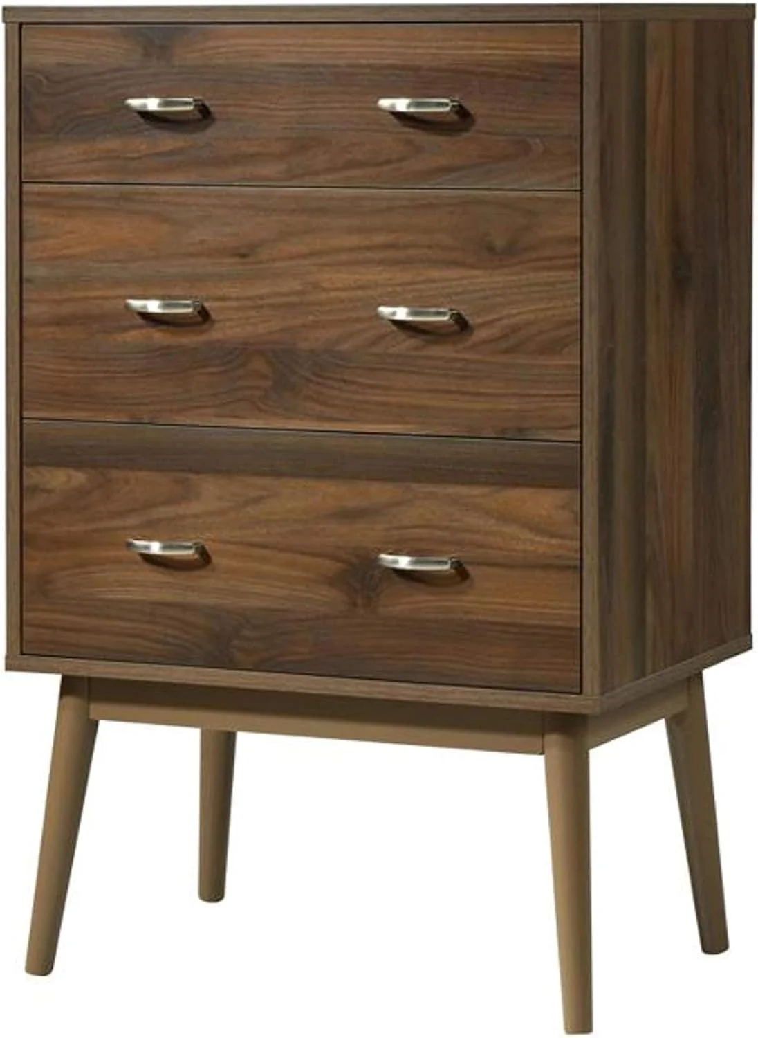 MONTAGE CENTURY MODERN 3 DRAWER CHEST DRESSER, WALNUT