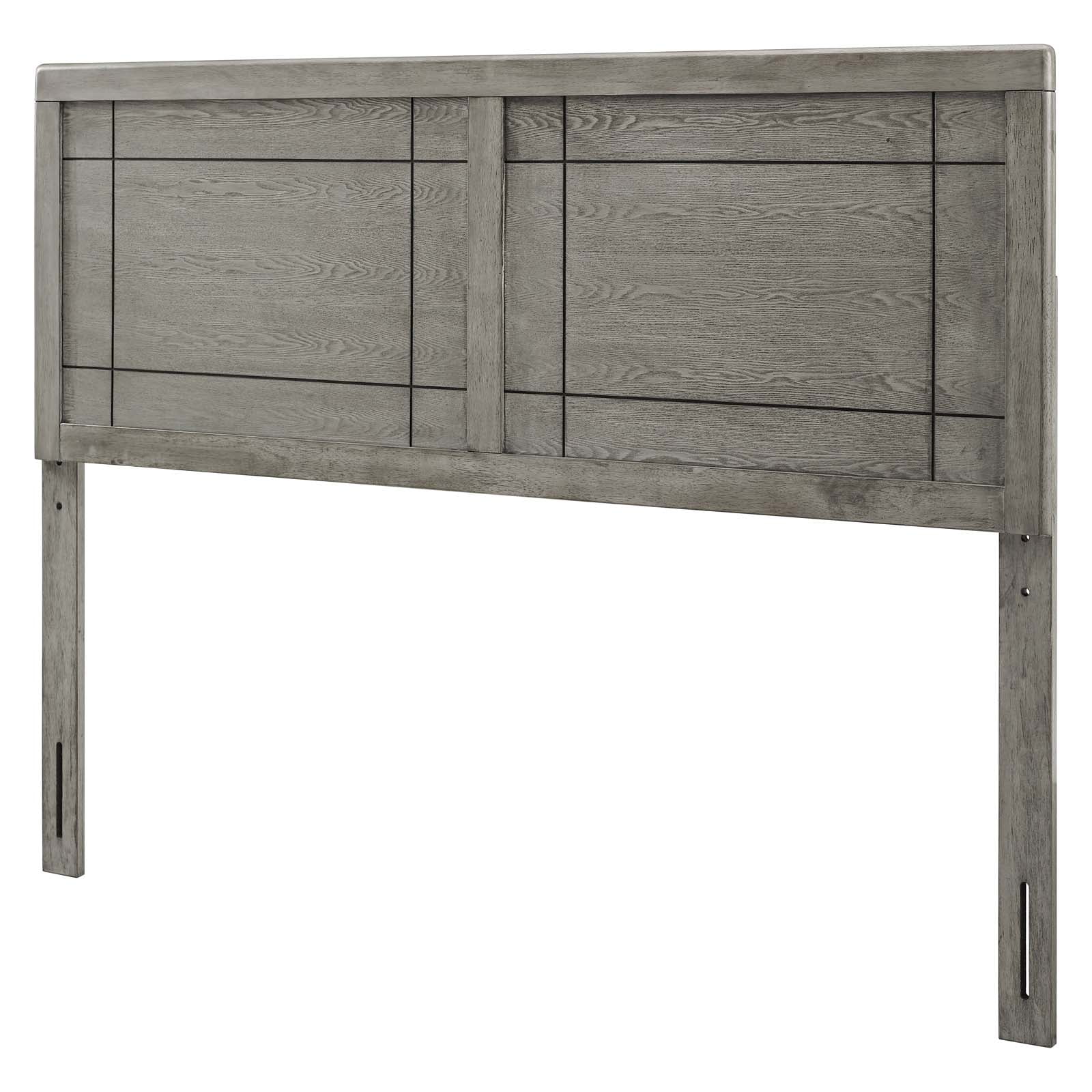 Headboard, Queen Size, Wood, Grey Gray, Modern Contemporary Urban Design, Bedroom Master Guest Suite