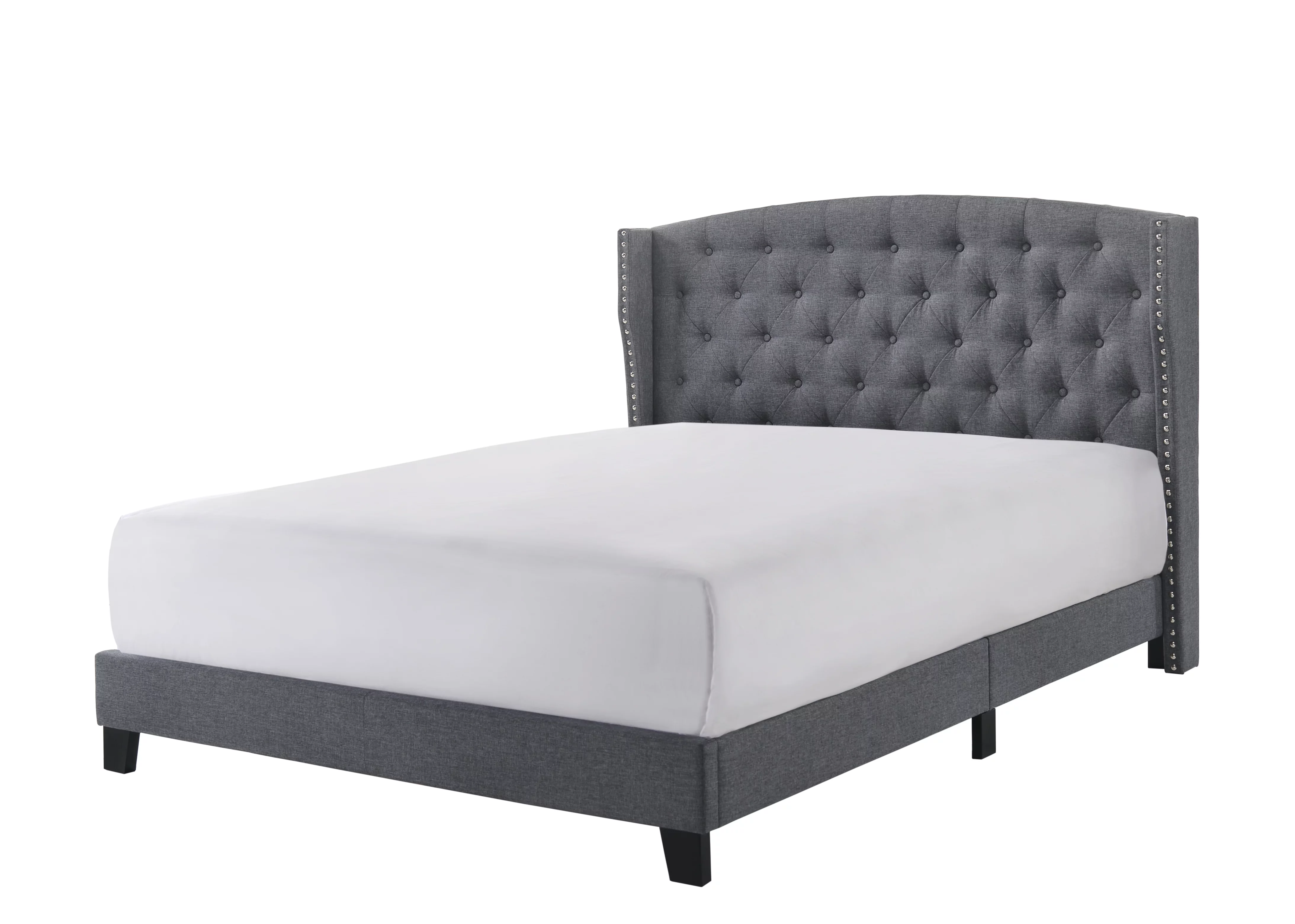 Crown Mark Rosemary Queen Platform Gray Bed