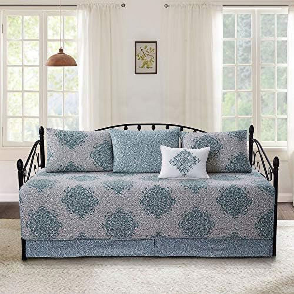 Chelsea Teal 6 Piece Quilted Daybed Bedding Cover Set 75