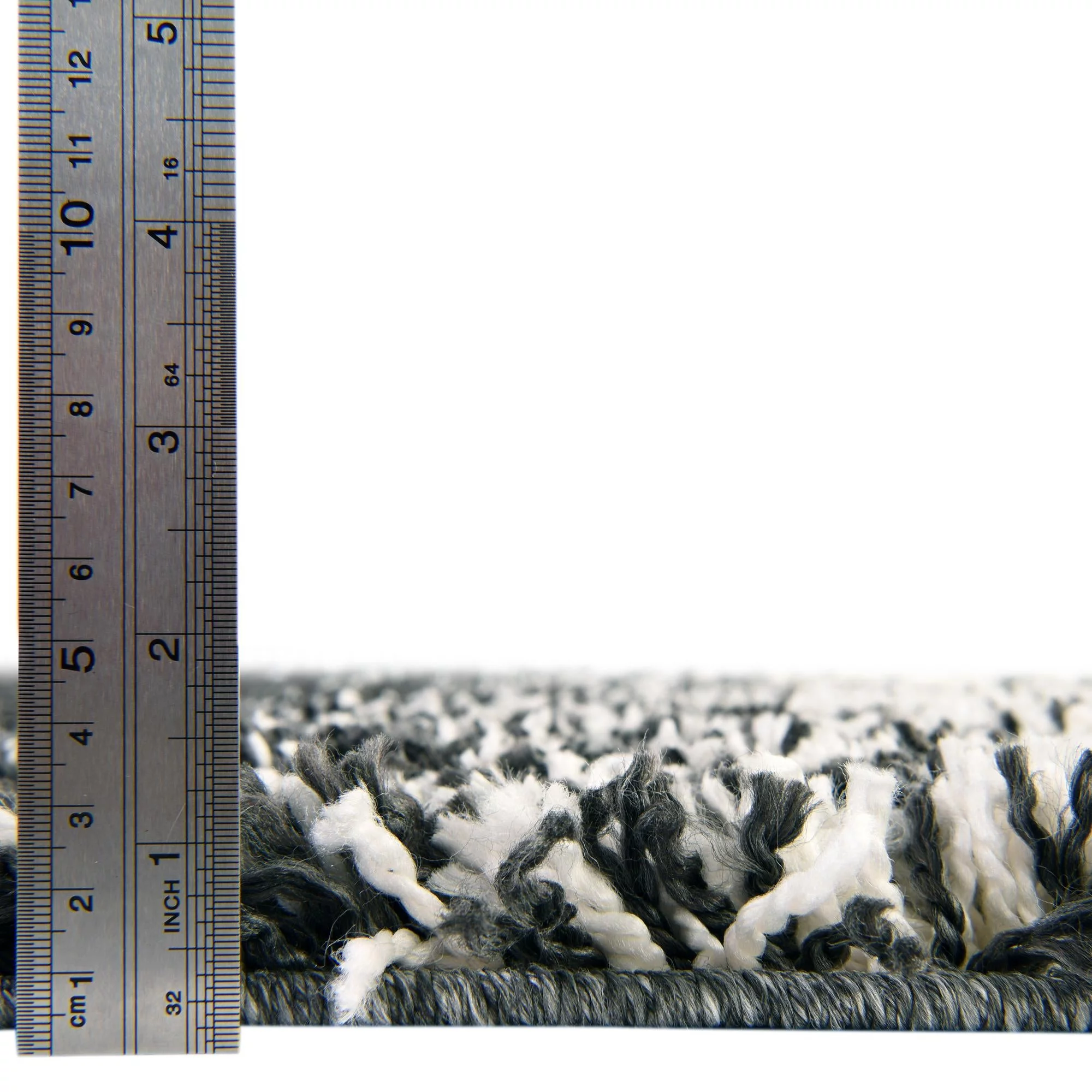 Unique Loom Gradient Hygge Shag Rug Black and White 9' x 12' 2