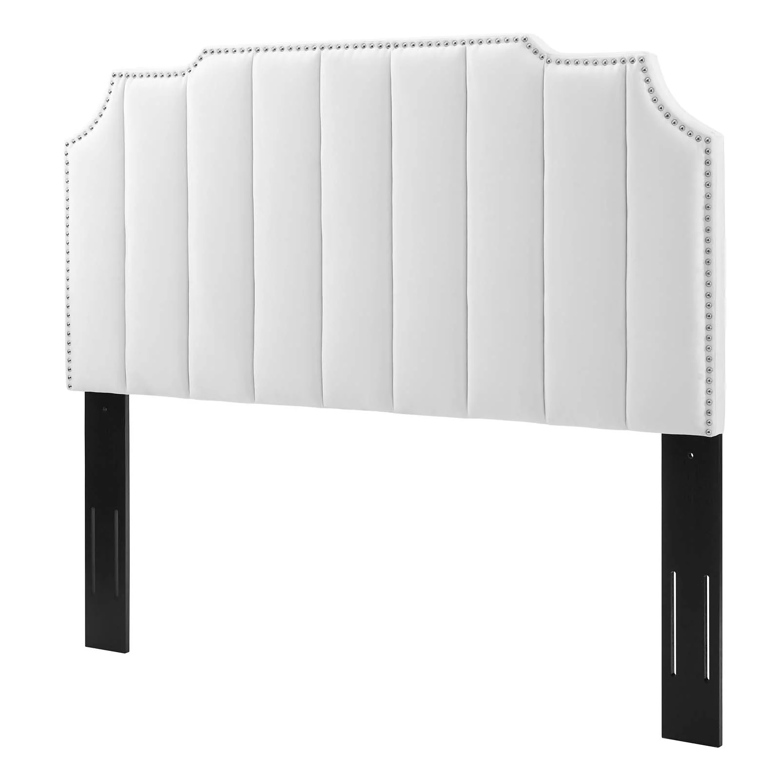 Headboard, King Size, Velvet, White, Modern Contemporary Urban Design, Bedroom Master Guest Suite