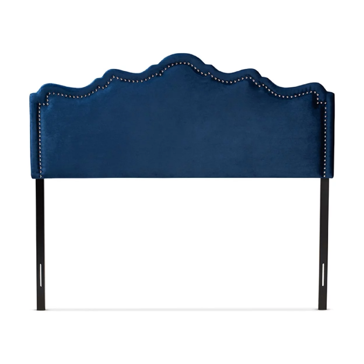Baxton Studio Nadeen Modern and Contemporary Royal Blue Velvet Fabric Upholstered King Size Headboard,Wholesale