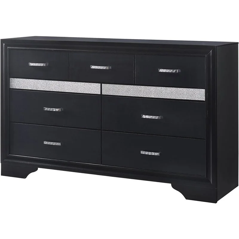 Home Square 4-Piece Set with Full Storage Bed Nightstand Dresser & Mirror