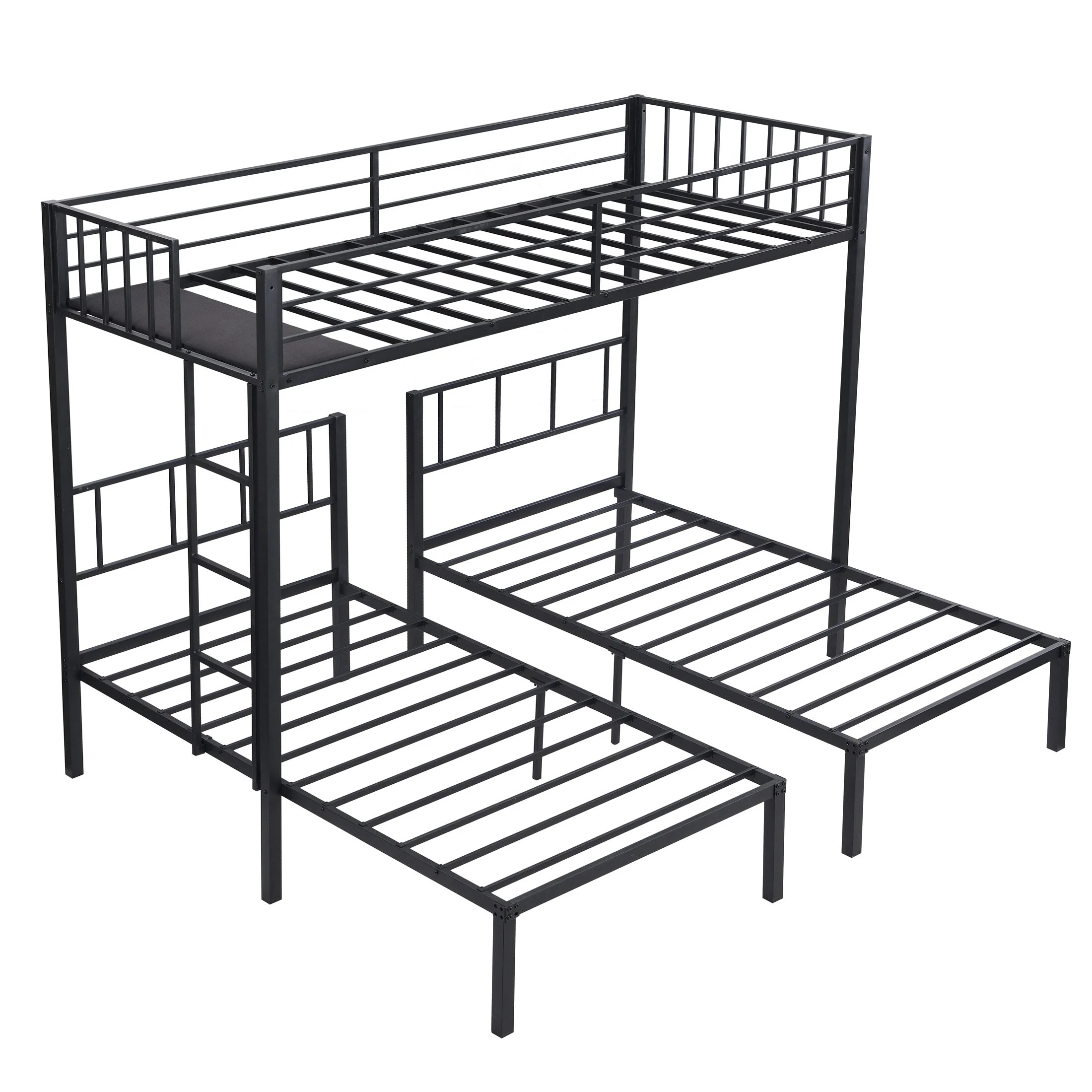 YJTONWIN Metal Triple Twin Bunk Bed Kids Bed