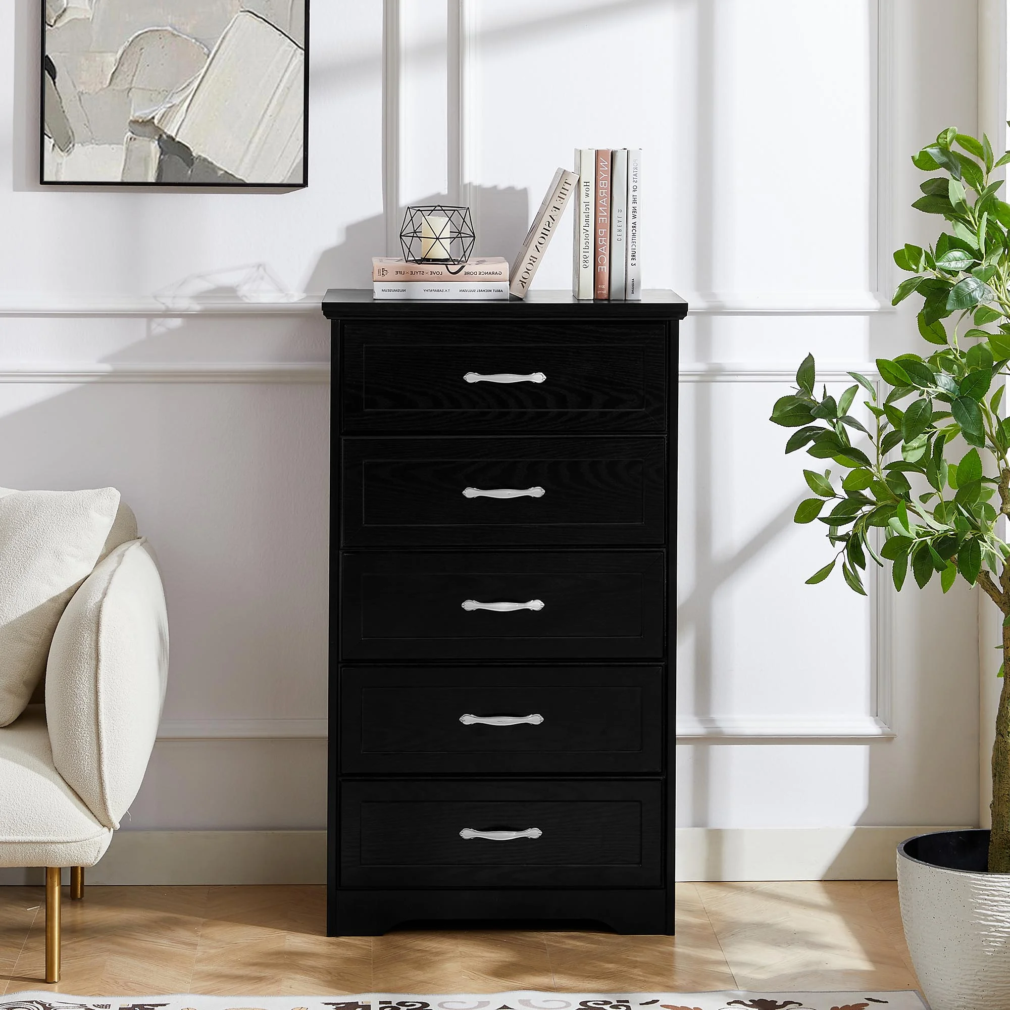 Modern 5-Tier Bedroom Dresser Chest of Drawers 25.2