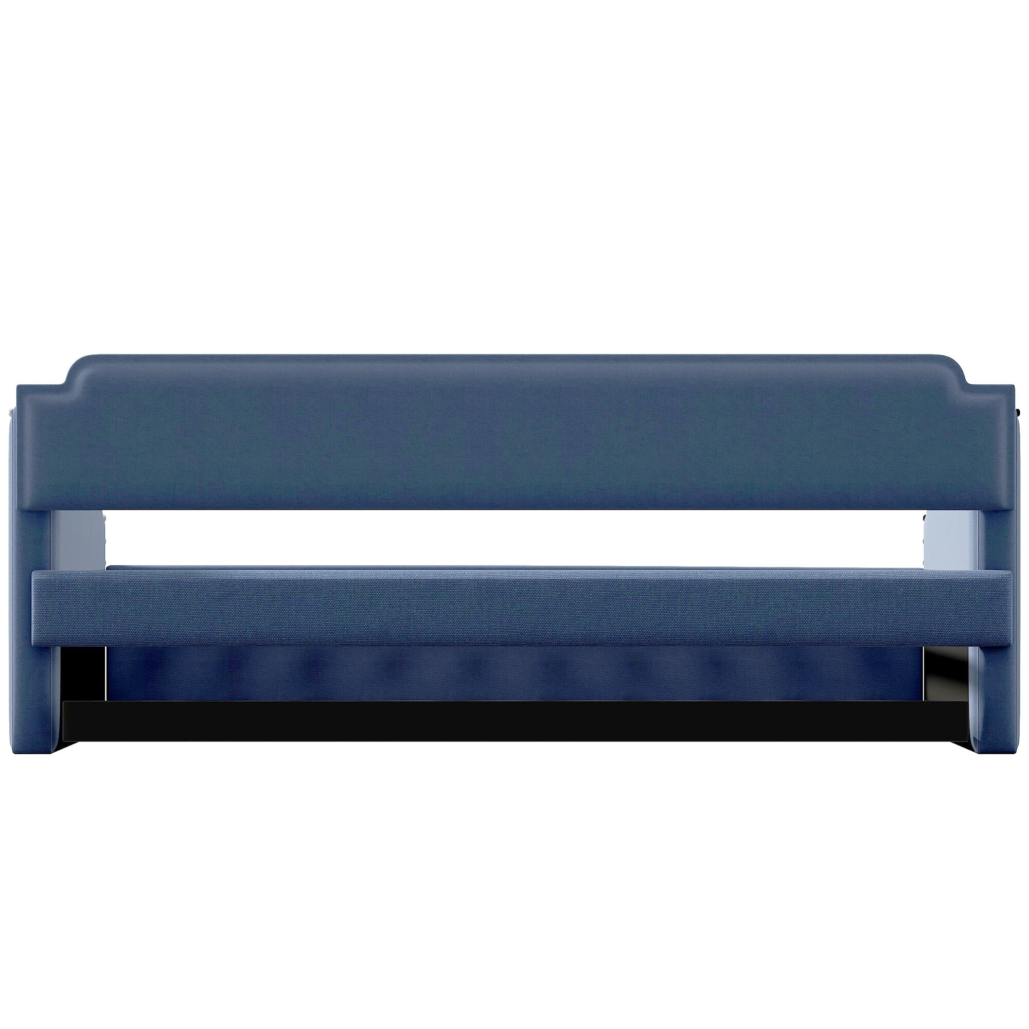Nestfair Twin Size Upholstered Daybed with Trundle Blue