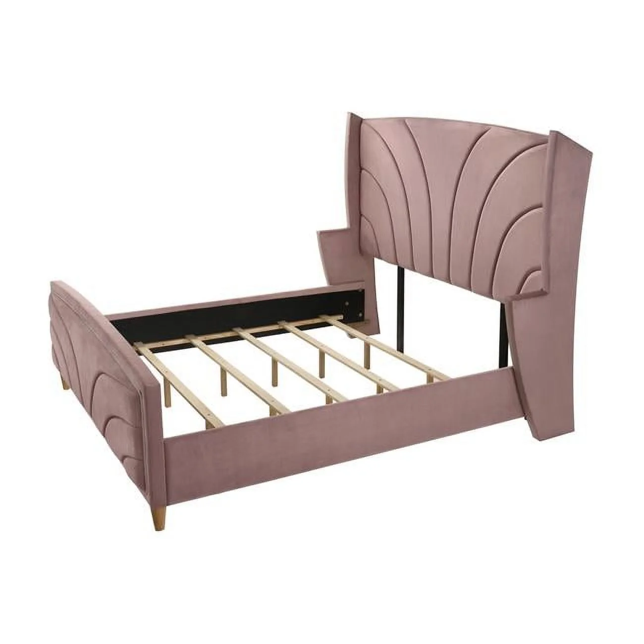 ACME Salonia Upholstery Eastern King Bed in Pink