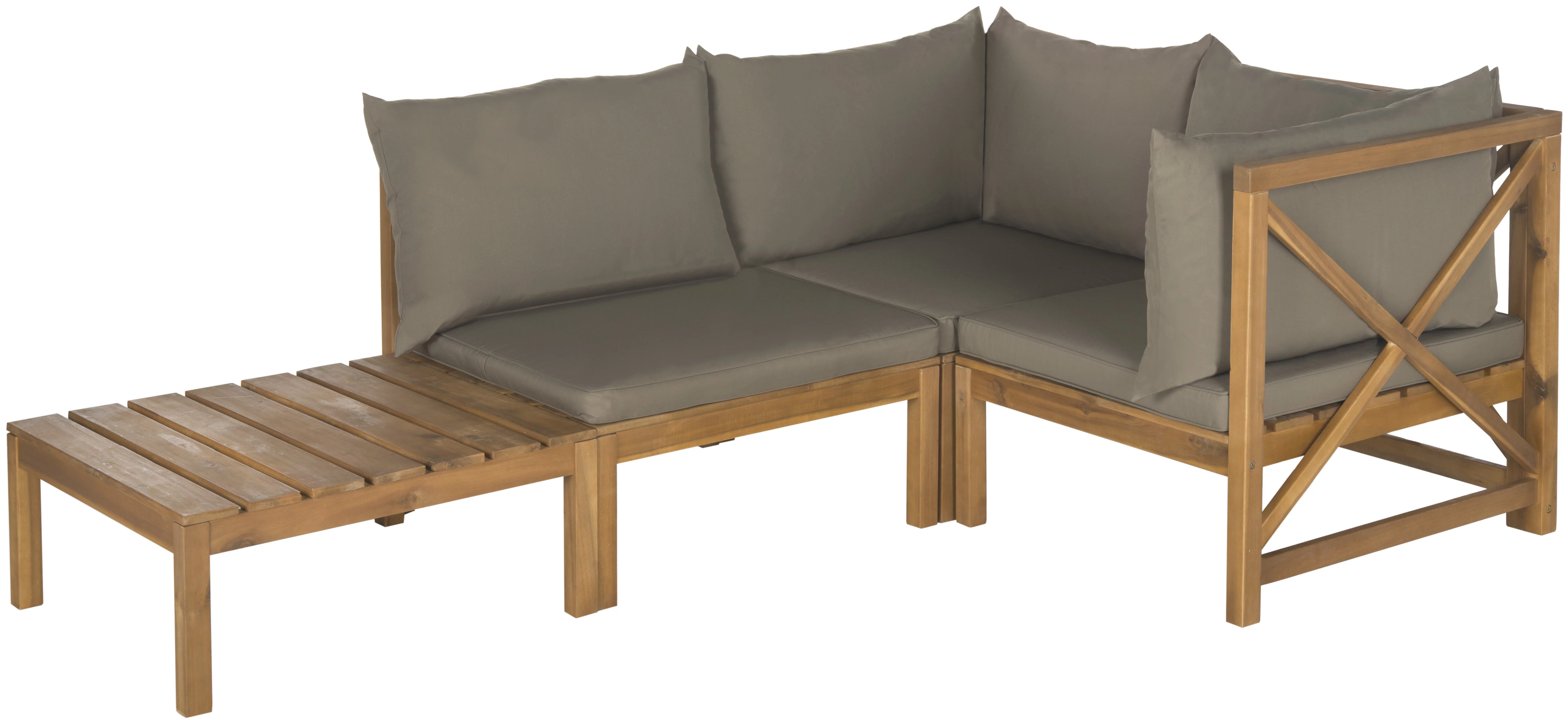 Safavieh Lynwood Outdoor Contemporary Modular Sectional with Cushion