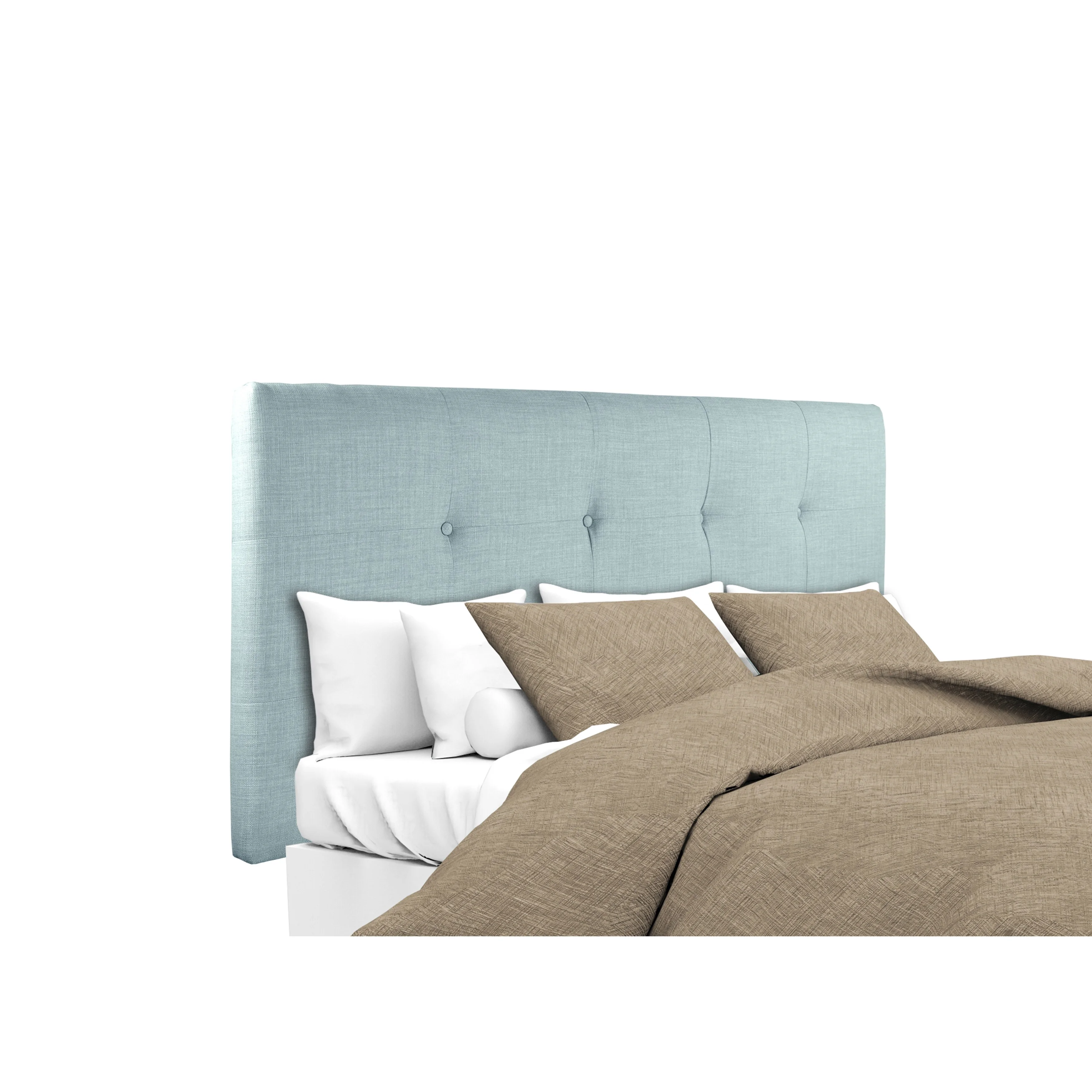 MJL Furniture Designs MJL Furniture Ali Button Tufted Sea Mist Upholstered Headboard California King