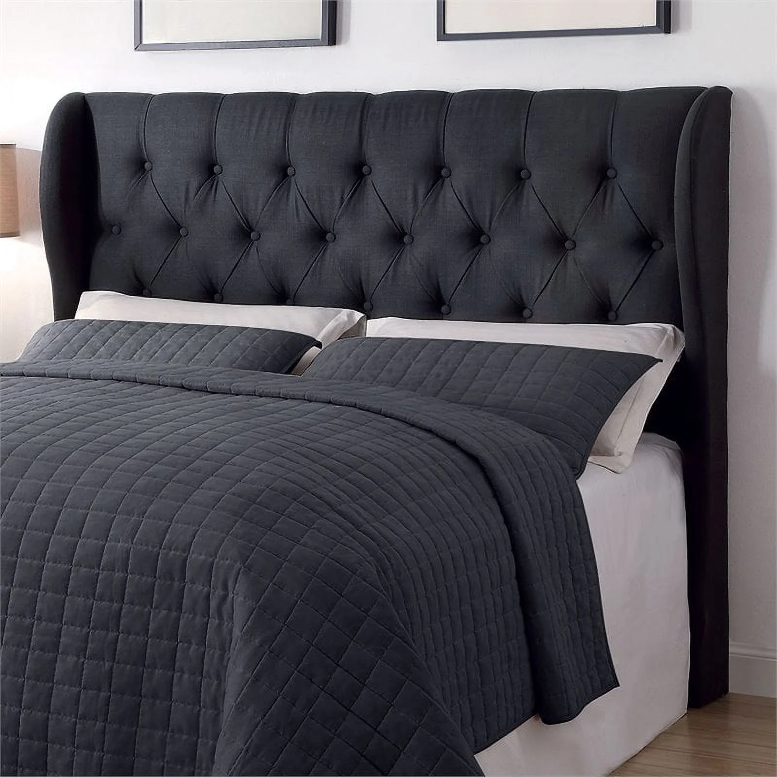 Coaster Murrieta Tufted King California King Headboard in Charcoal