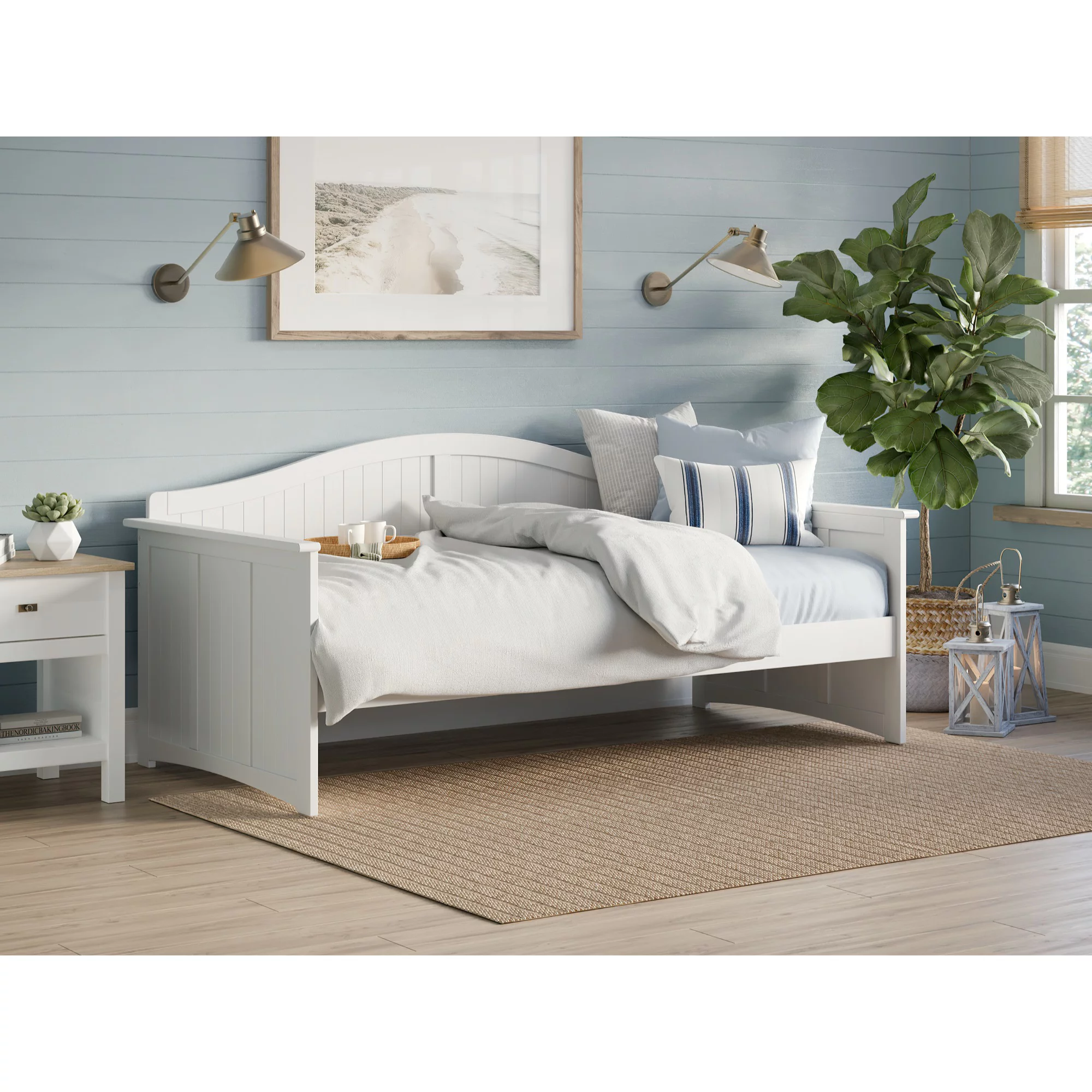 AFI Nantucket Twin Wood Daybed in White