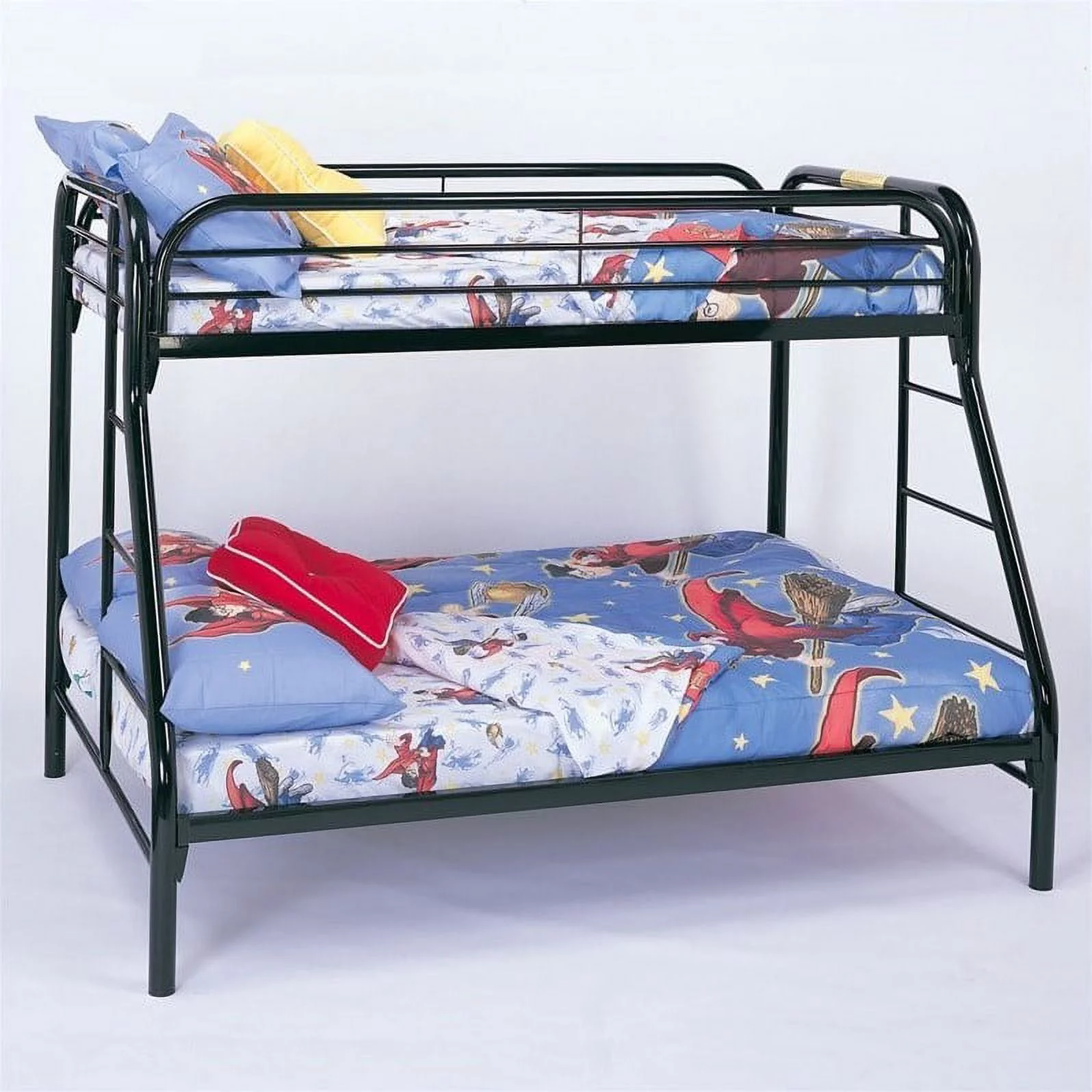 Rosebery Kids Twin over Full Metal Bunk Bed in Black Finish