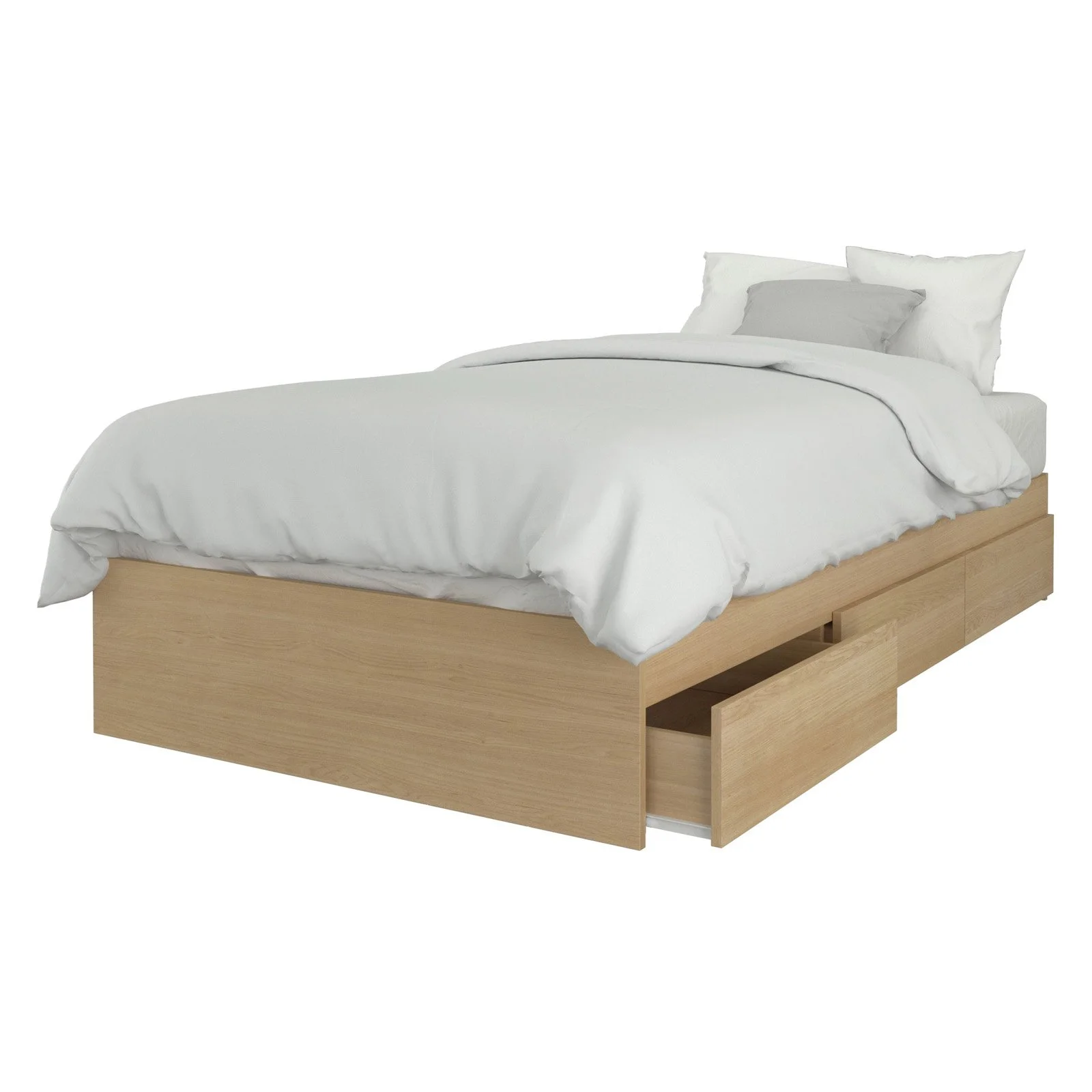 Lagos 3 Piece Queen Size Bedroom Set Natural Maple