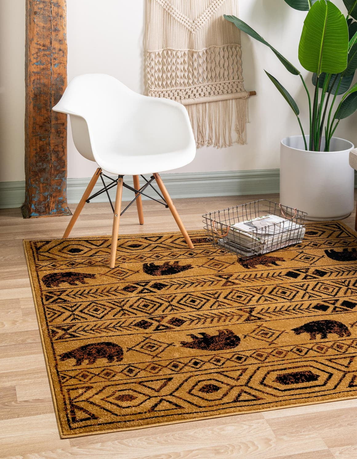 Unique Loom Yellowstone Pioneer Rug ,Square,5' 3