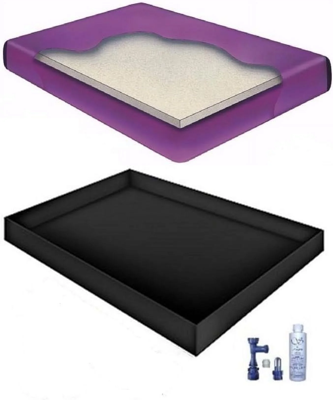 WAVELESS WATERBED Mattress/Liner/Fill Drain/Conditioner KIT (California King 72X84 Tranq1s1)