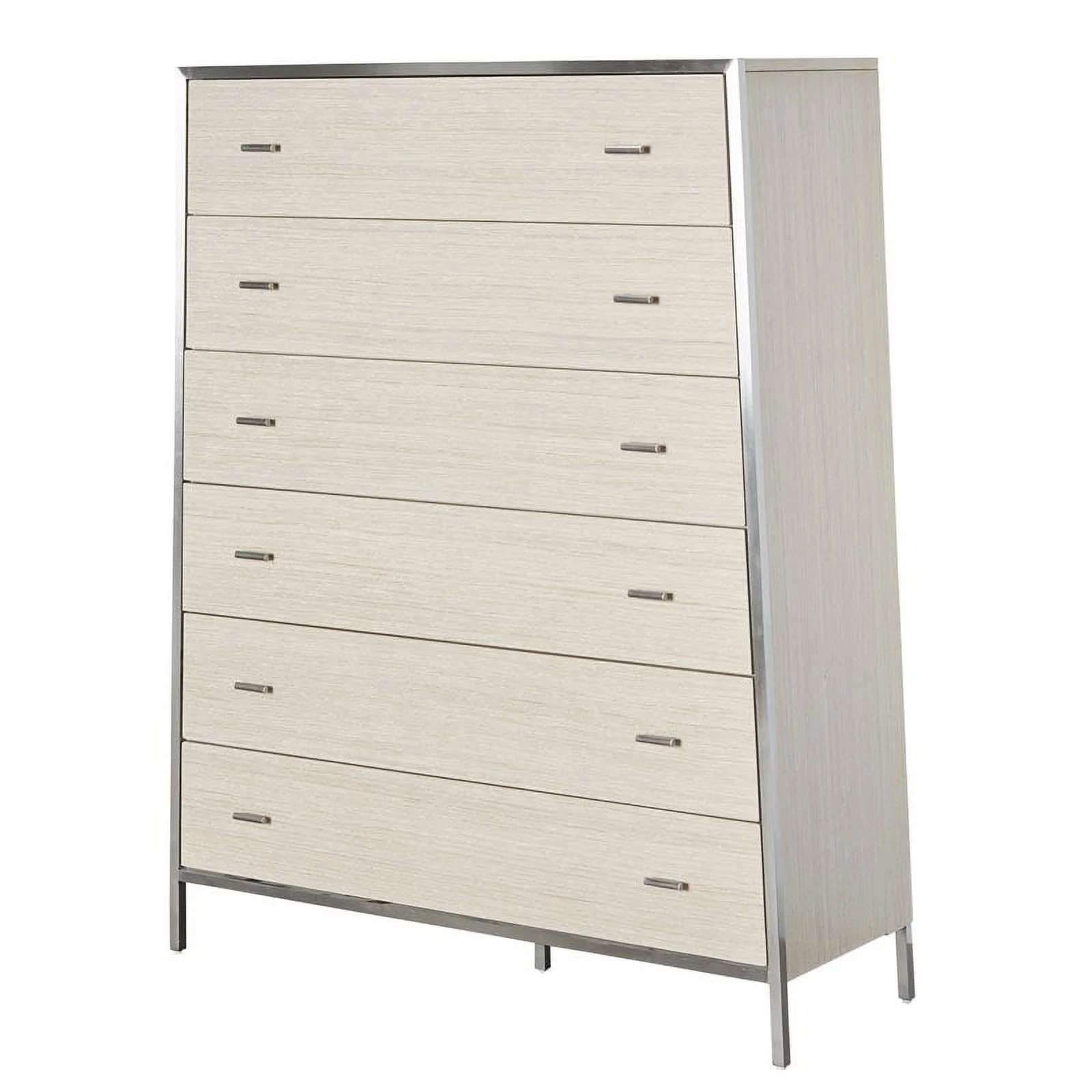 Michael Amini Silverlake Village 6-Drawer Wood & Metal Chest in Washed Oak