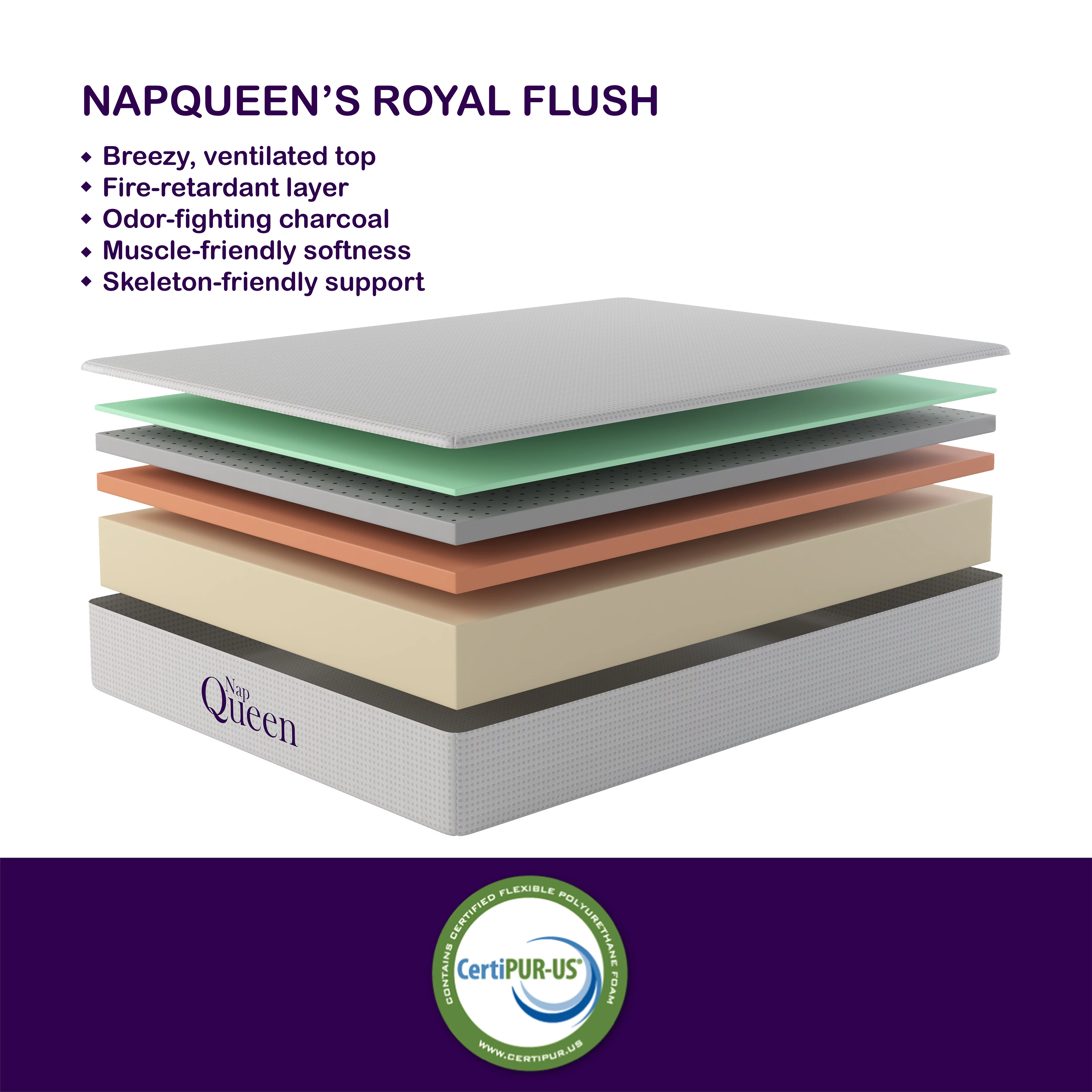 NapQueen Queen Mattress, Charlotte 10