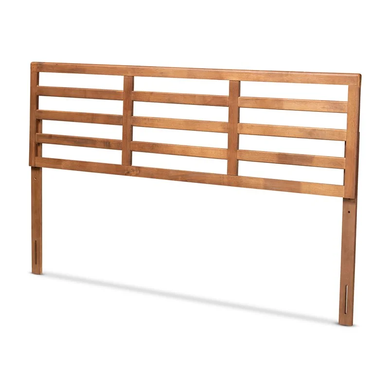 Bowery Hill Walnut Finished Wood King Size Headboard