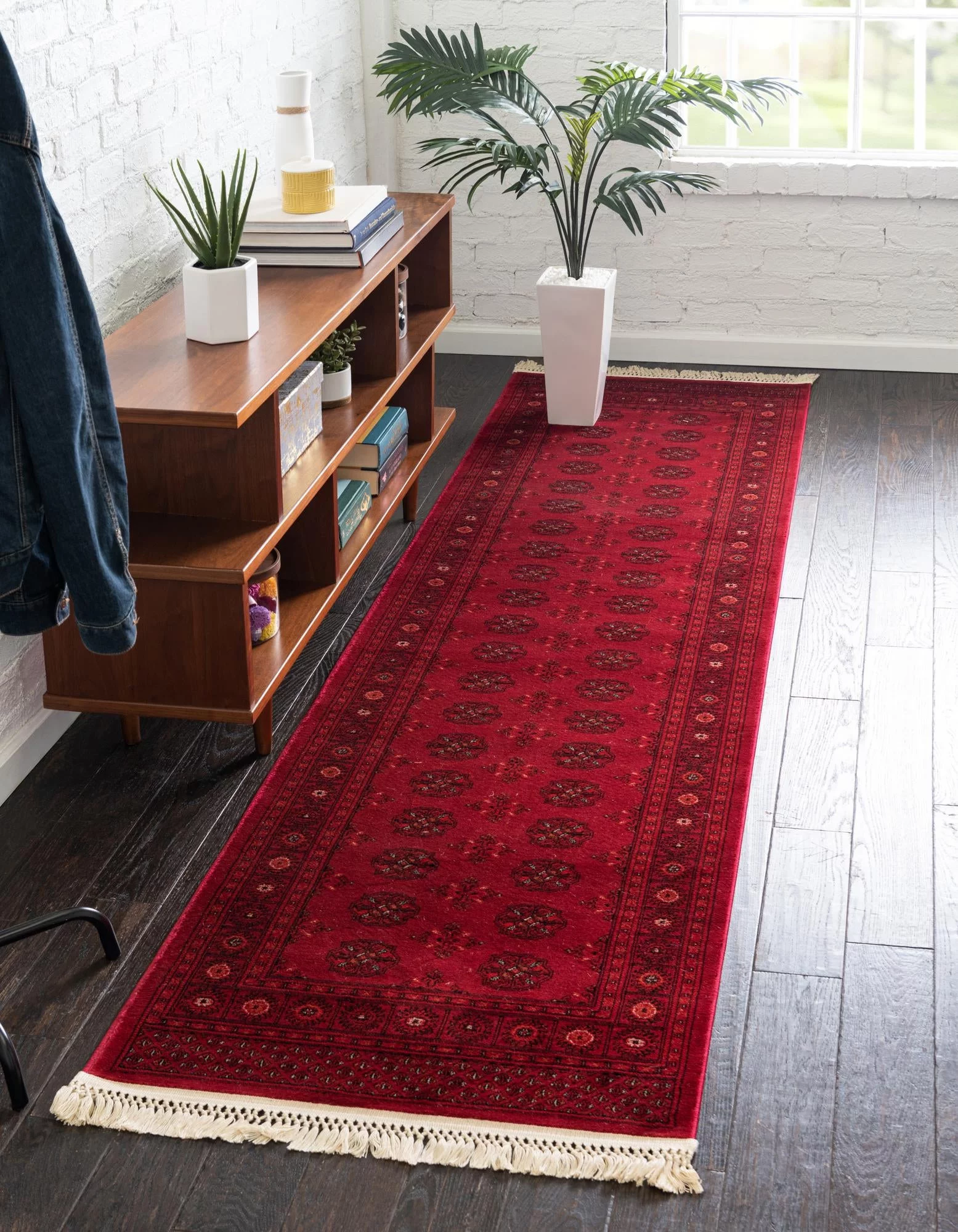 Unique Loom Khan Tekke Rug Red/Black 2' 7