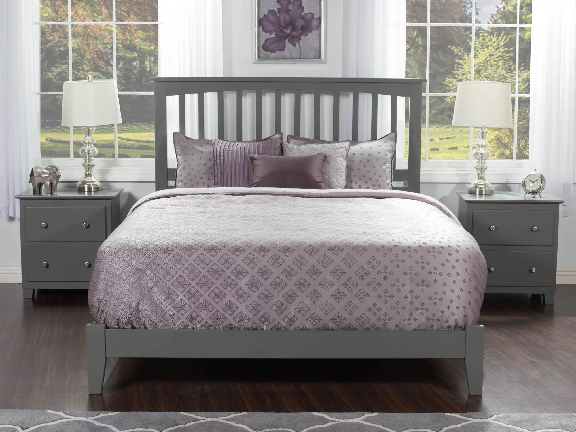 Mission Traditional Bed in Multiple Colors and Sizes