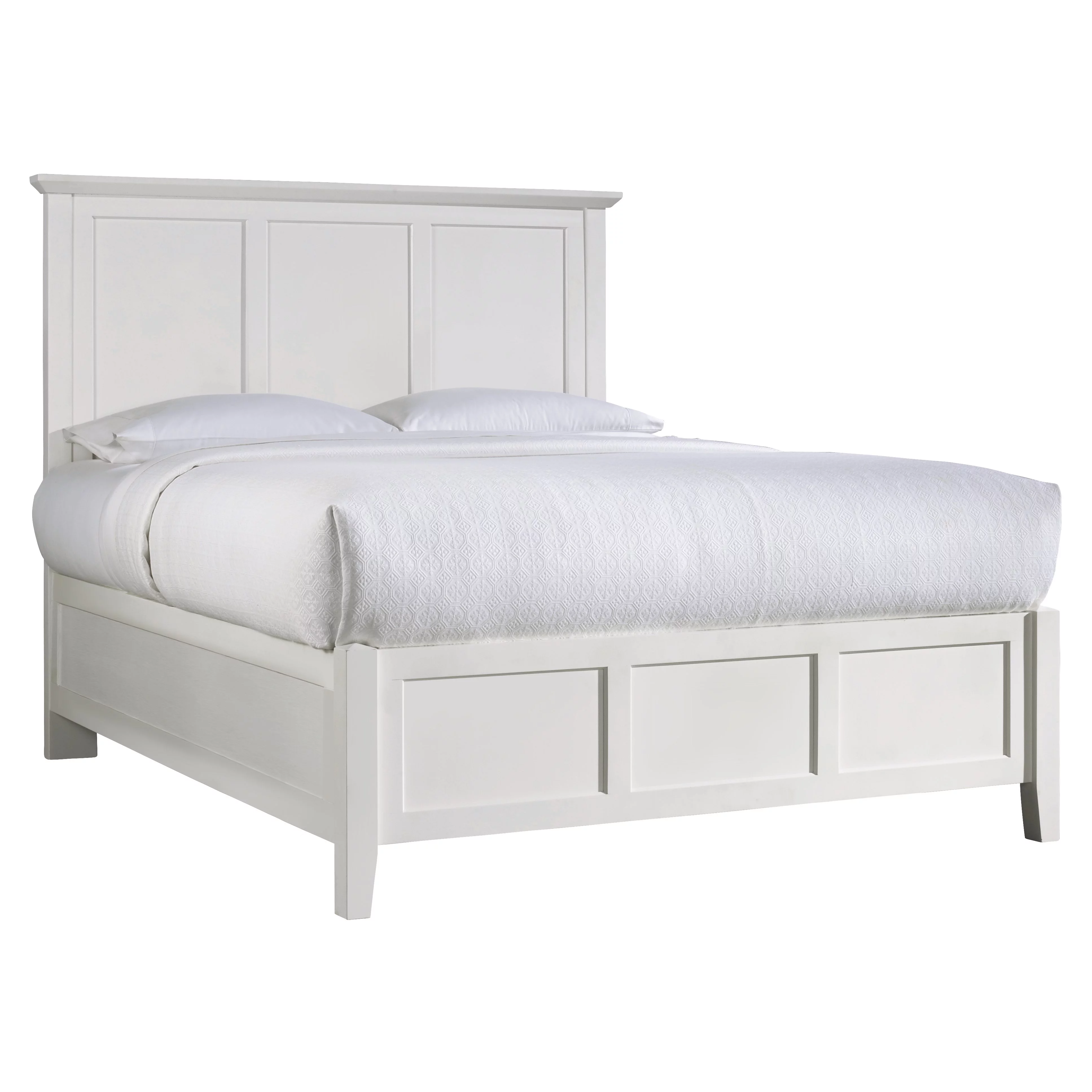 Pantego Shaker Cal King Bed in White Mahogany