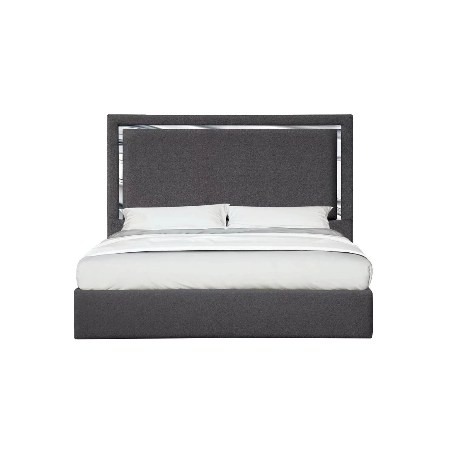 J&M Furniture Monet Queen Bed in Charcoal