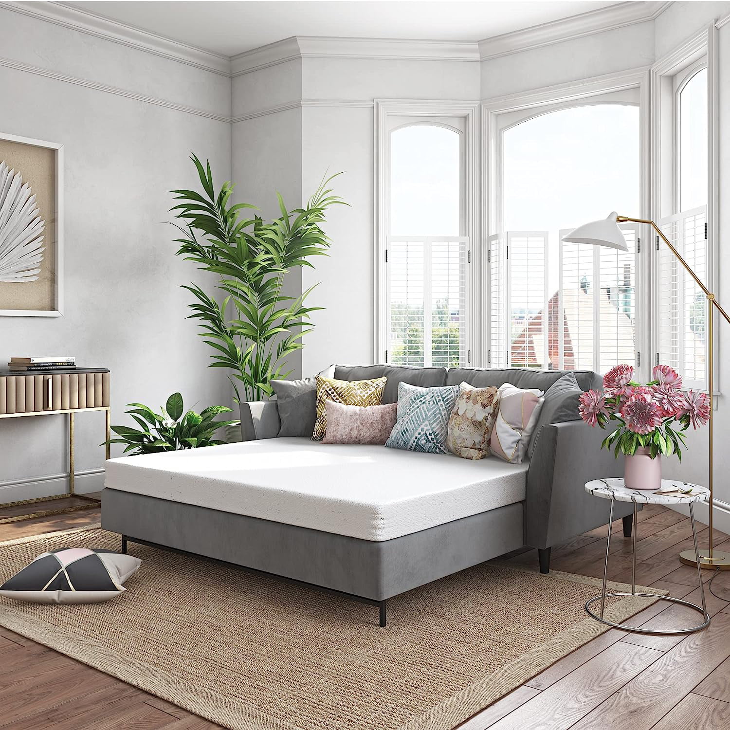 Gel Memory Foam Sofa Bed Mattress| Replacement Mattress for Queen Size Sleeper Sofa and Couch