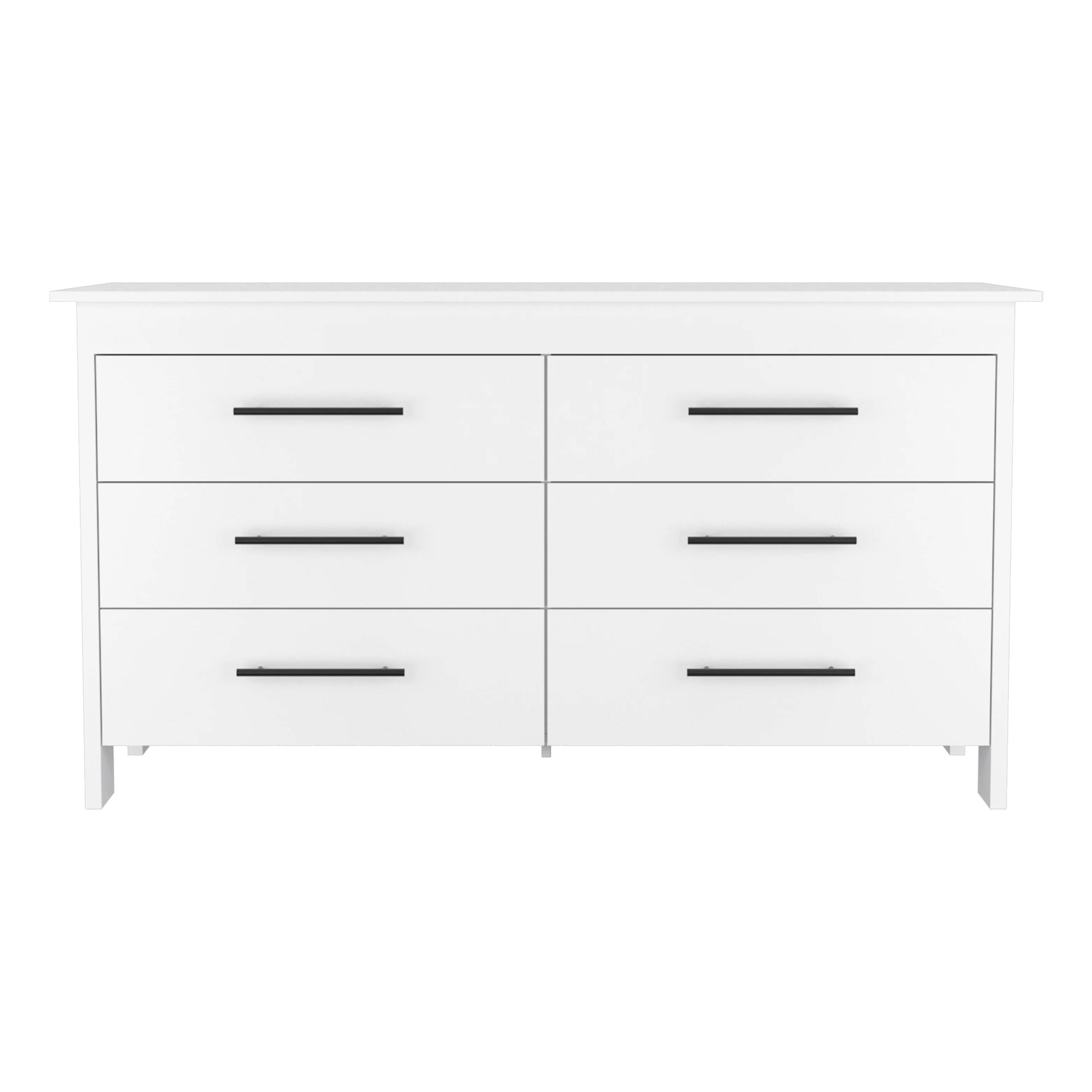 CoSoTower 6 Drawer Double Dresser Wezz, Bedroom, White