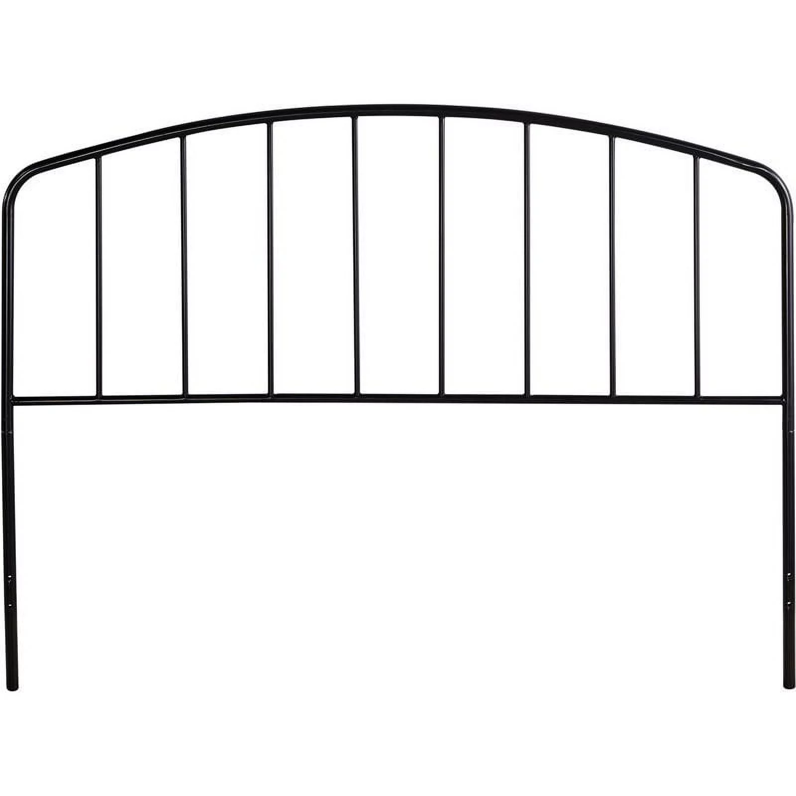 Bowery Hill Traditional Metal Full Queen Headboard with Arched Spindle in Black