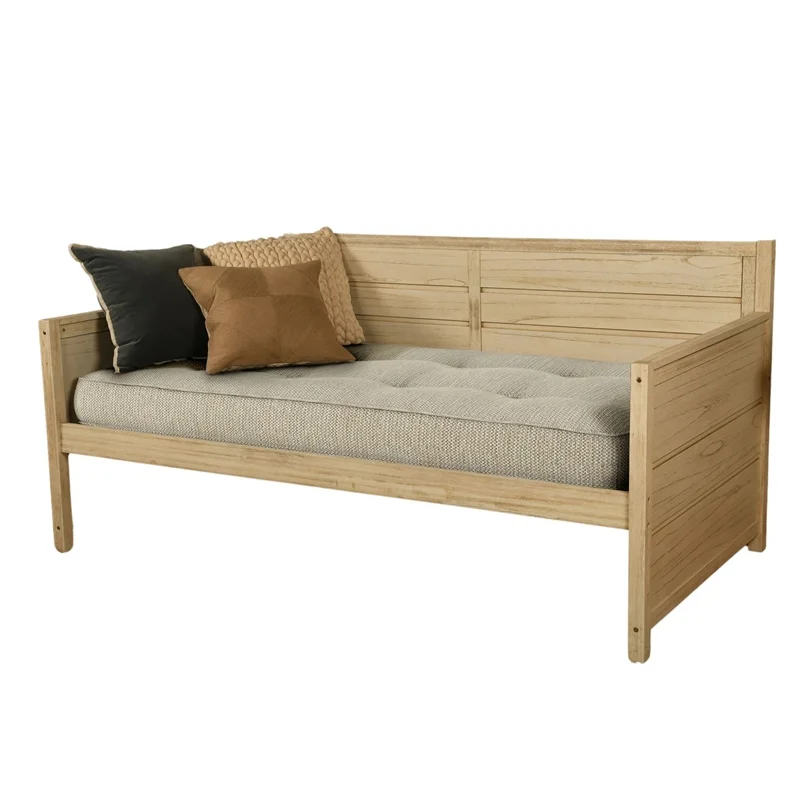 Kodiak Furniture Twin-size Tufted Fabric Daybed Mattress in Woodsmoke Brown