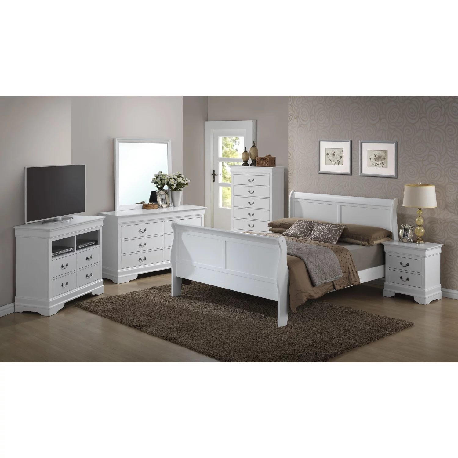 LYKE Home King  Bed , White